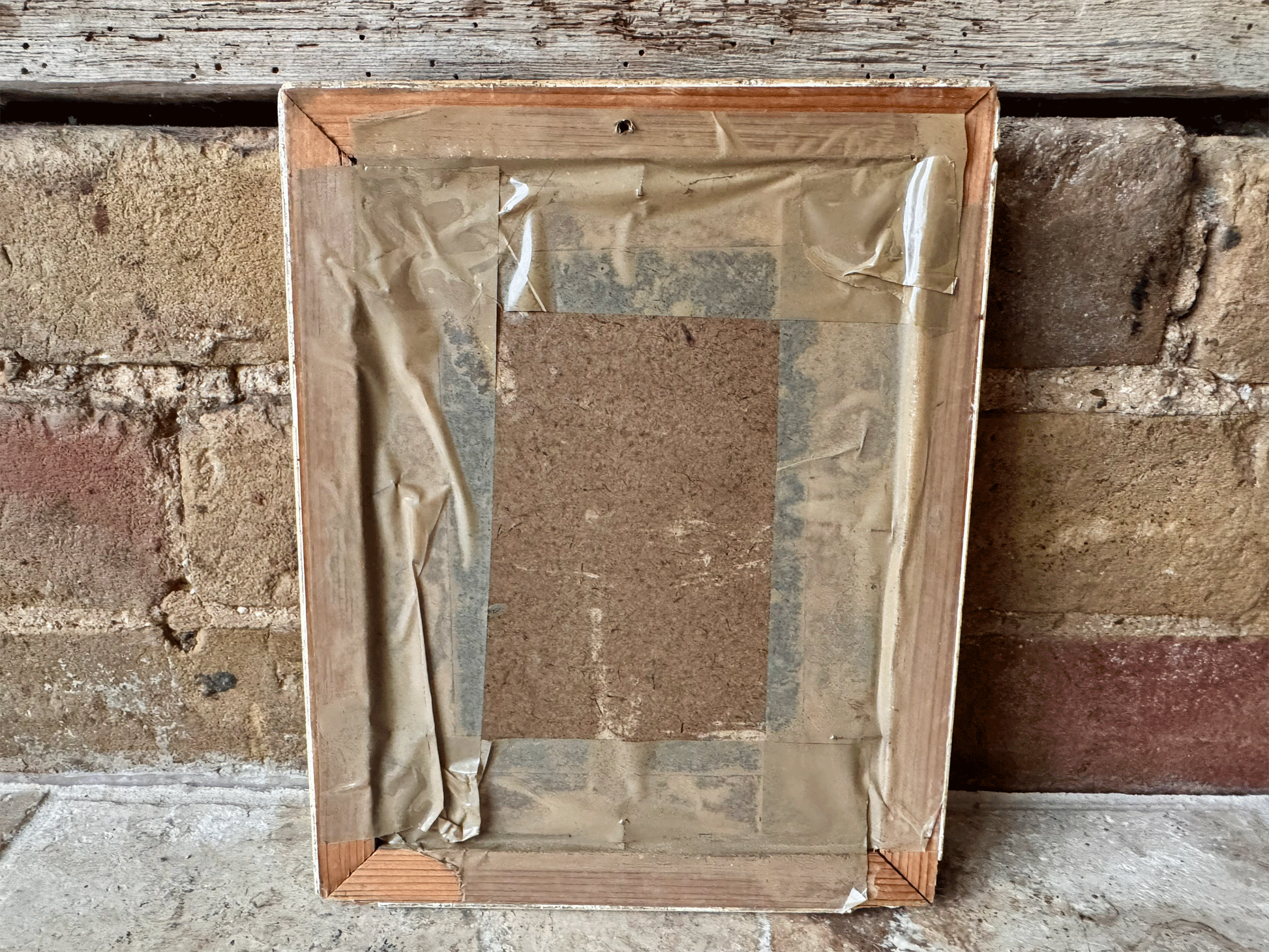 antique french siged dated village riverside country landscape watercolour painting framed