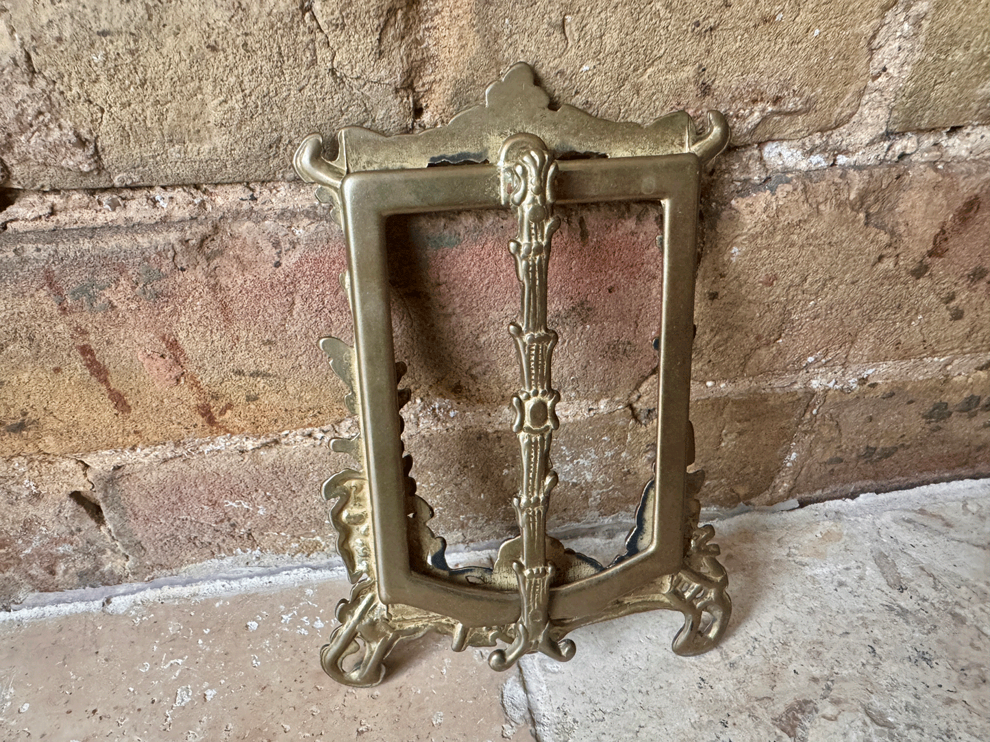vintge french brass rococo style decorative photo picture frame