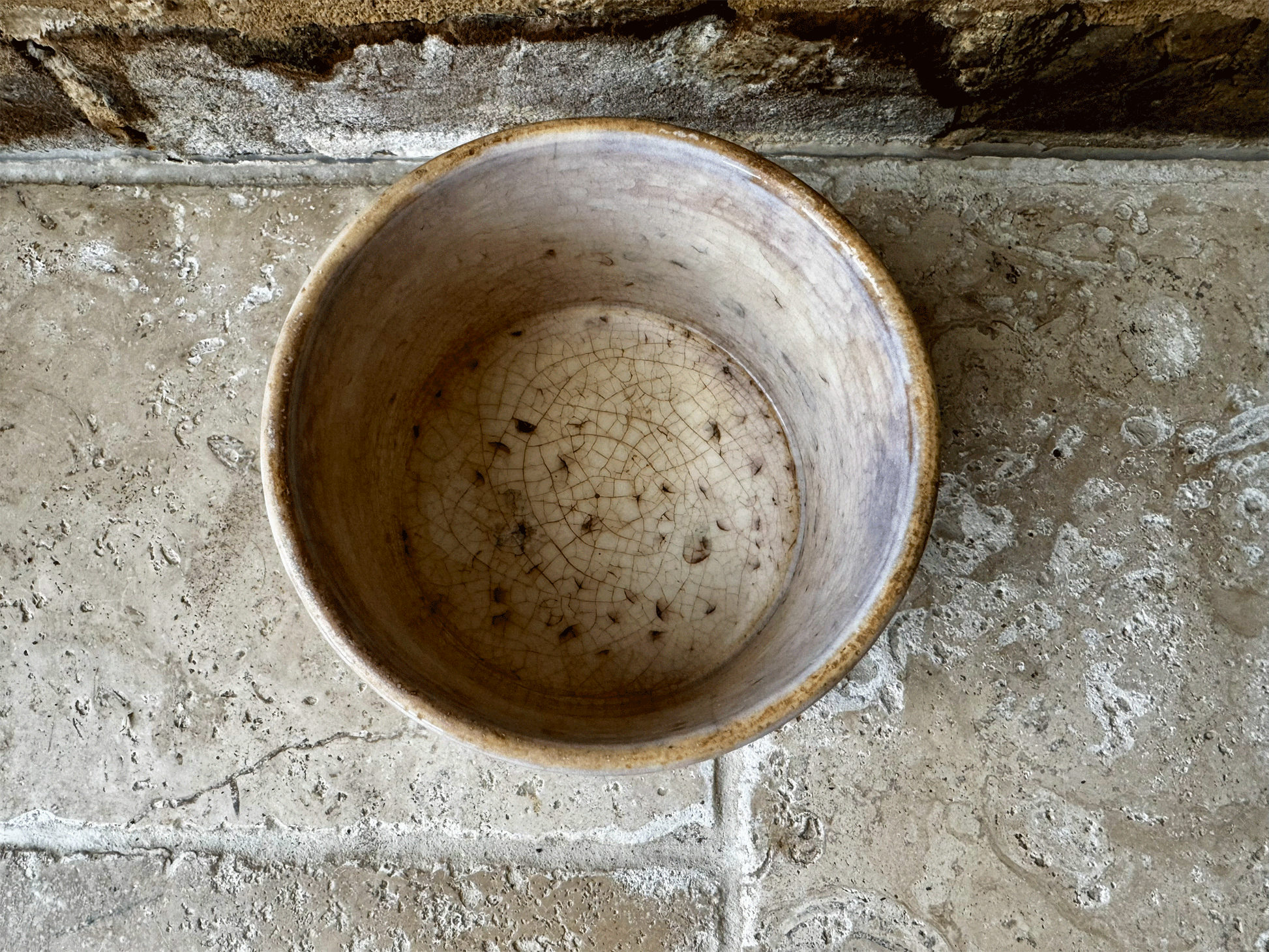 antique french gien ironstone terre de fer chunky confiture pot 