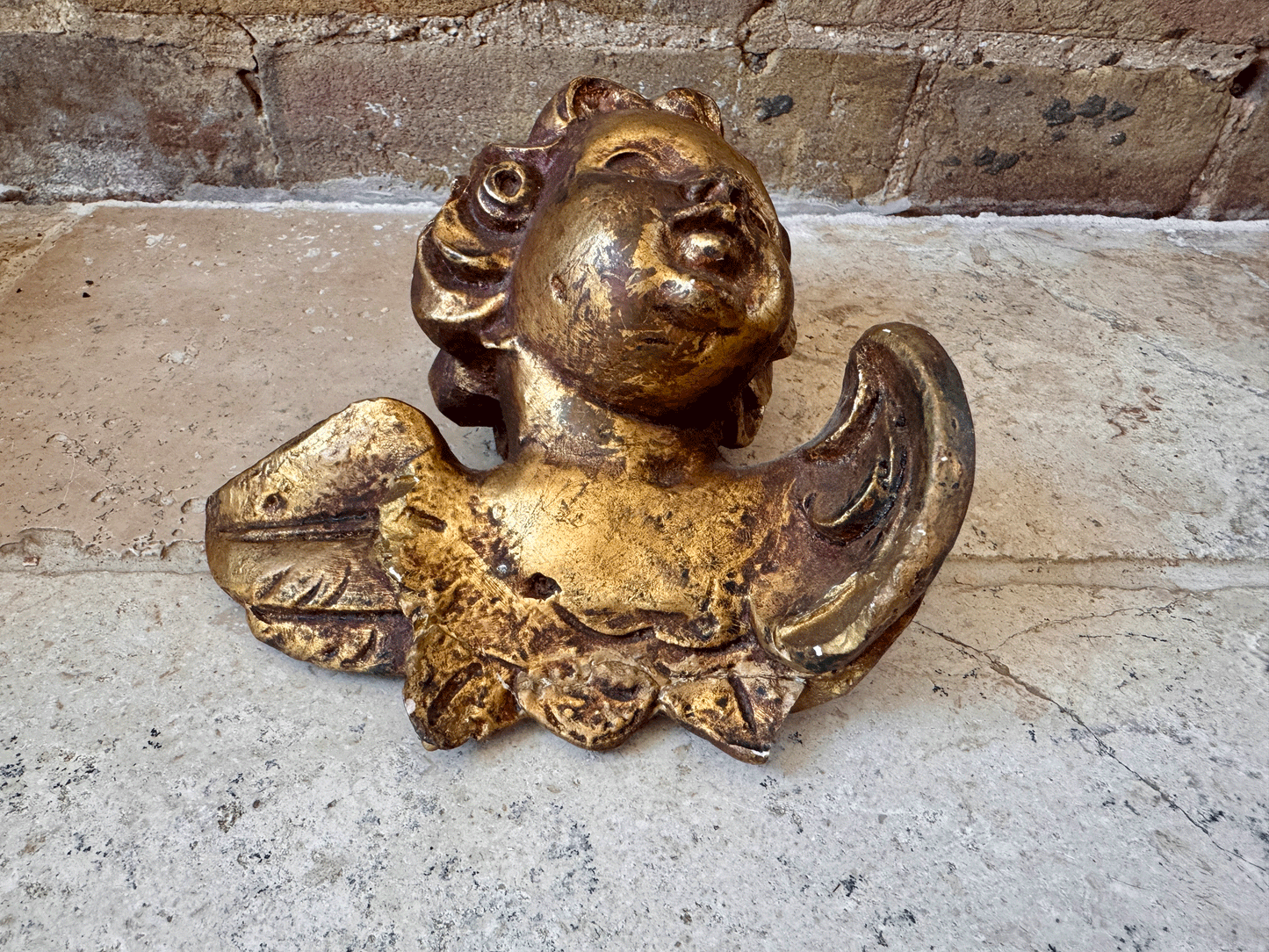 antique french gilt gilded cherub putti
