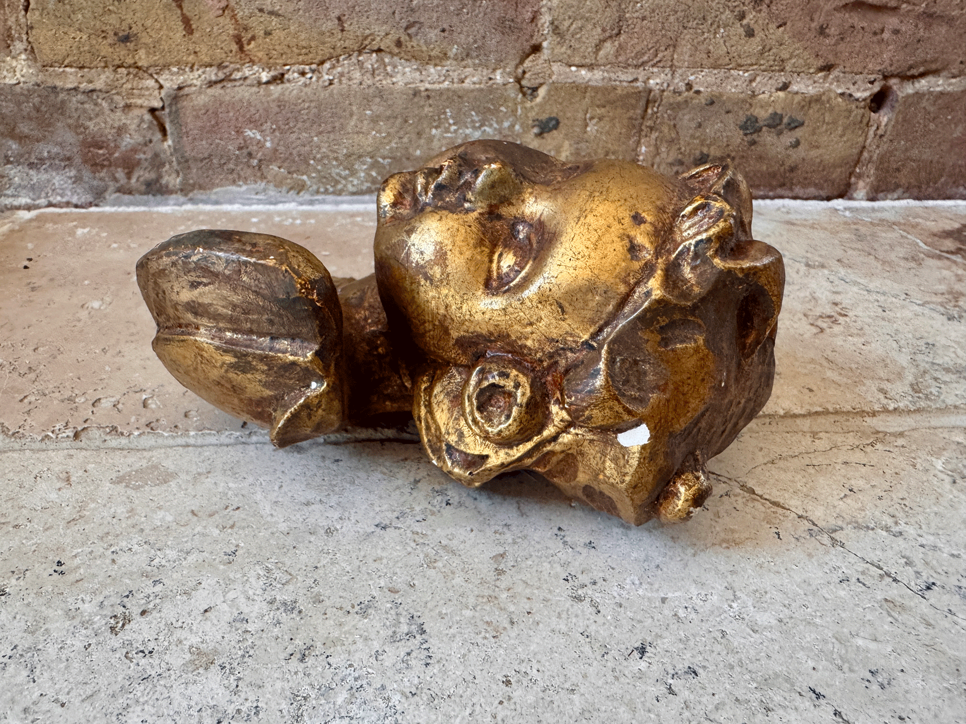 antique french gilt gilded cherub putti