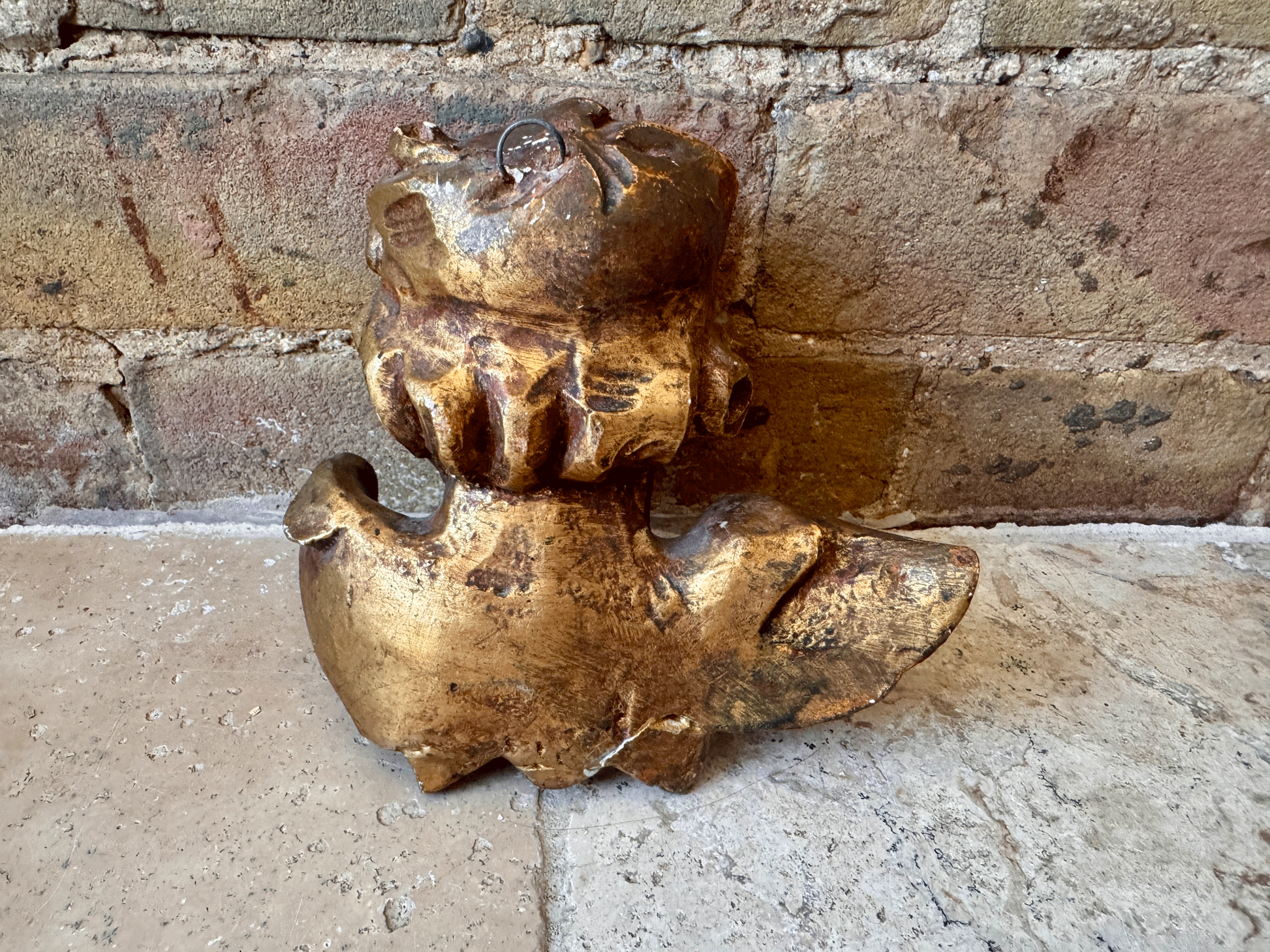 antique french gilt gilded cherub putti