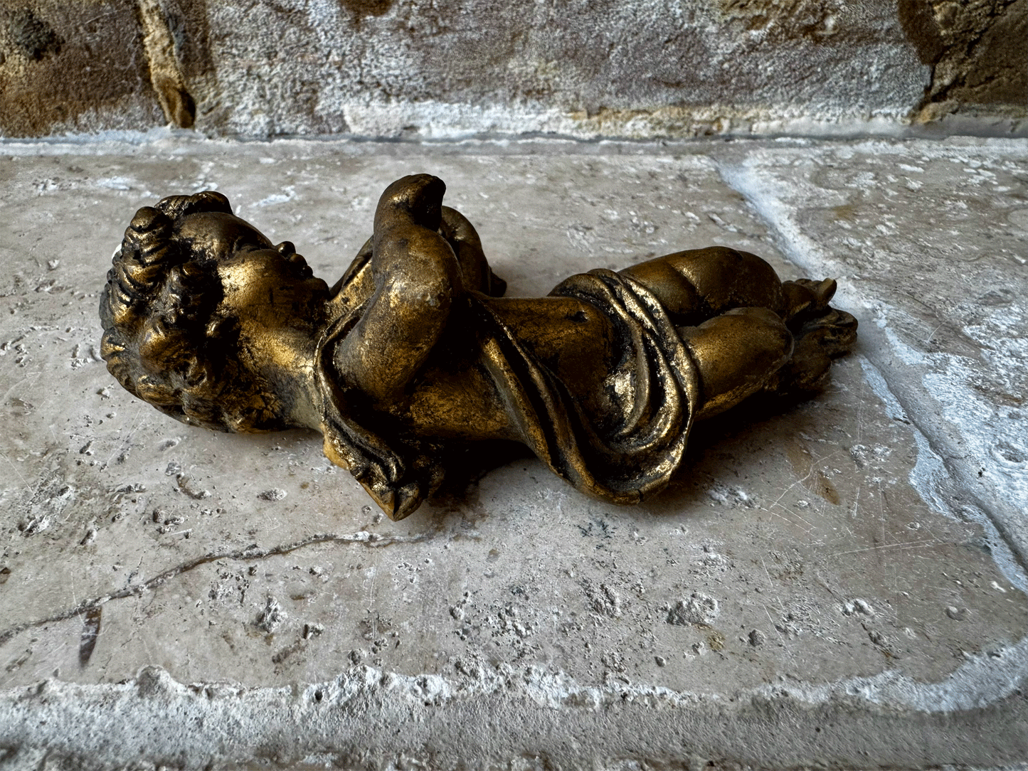 antique french gilded gilt gold cherub violin vintage christmas decor