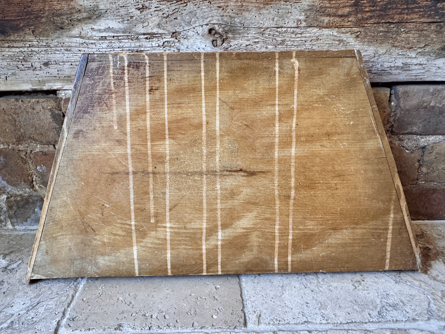 antique french 19th century large oak herb bread chopping cutting board