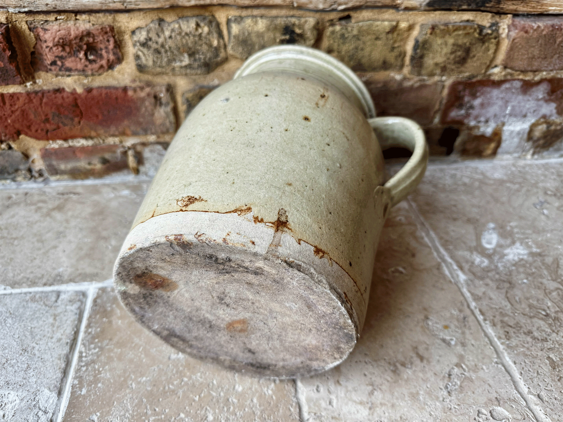 antique rustic french huge chunky stoneware jug vase decorative table centrepiece