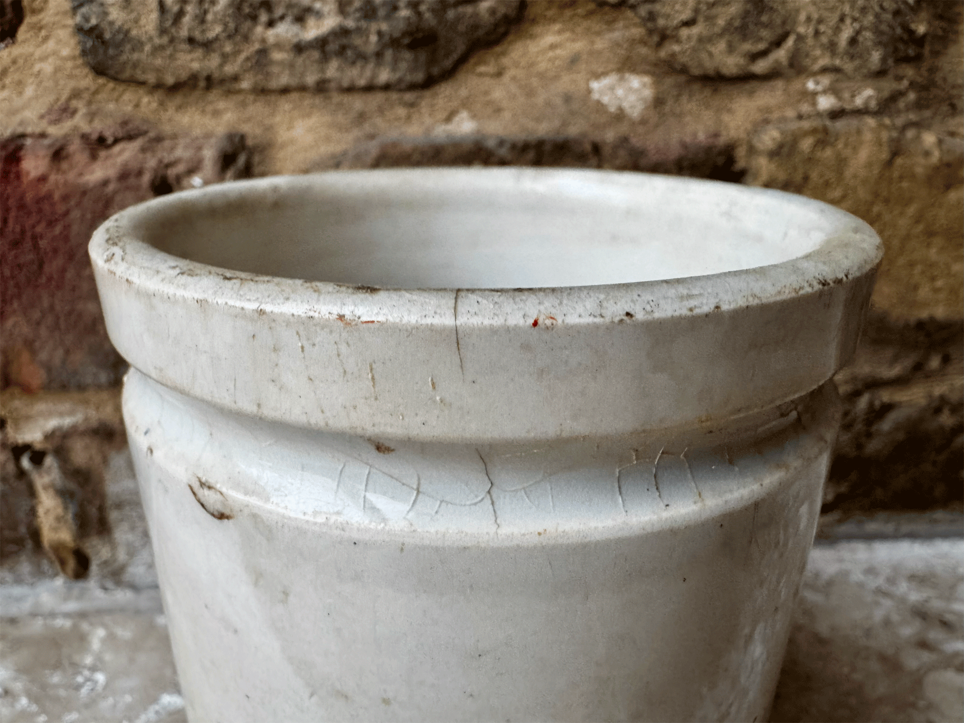 rare ironstone antique felix potin medaille d'or fabrique confitures advertising pot