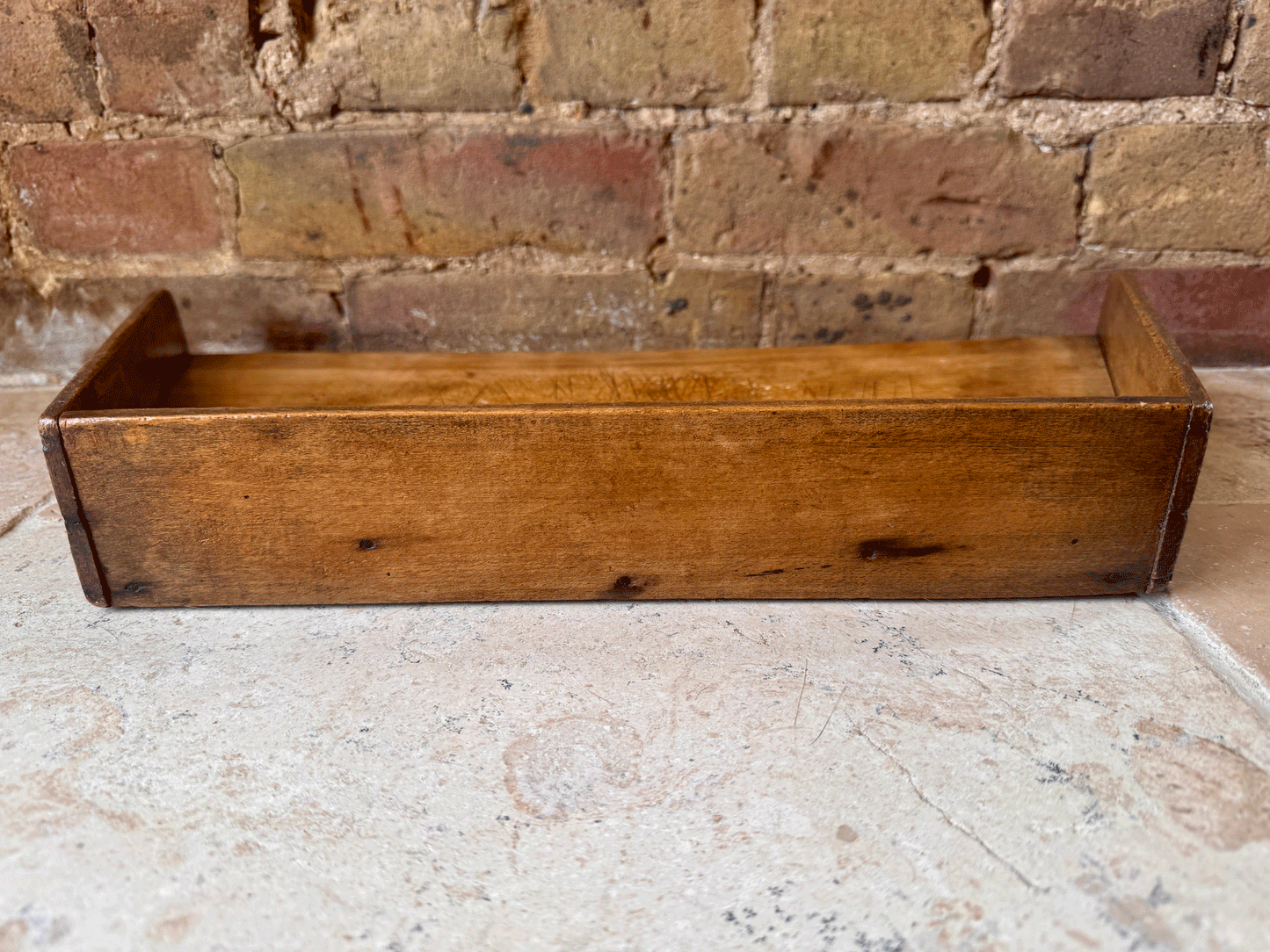 large antique french 19th century herb oak herb cutting chopping board sloped