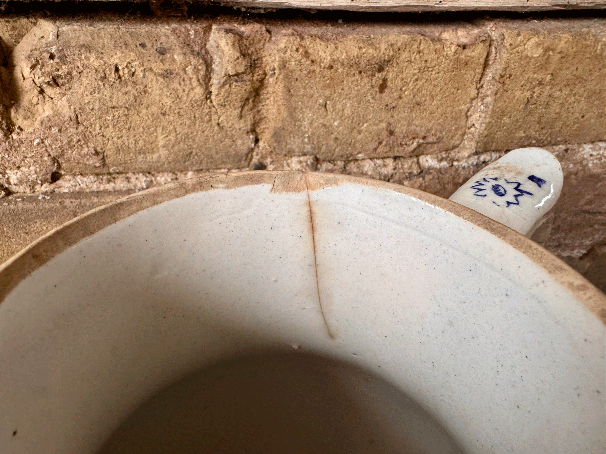 antique french large st uze cobalt blue water pitcher jug