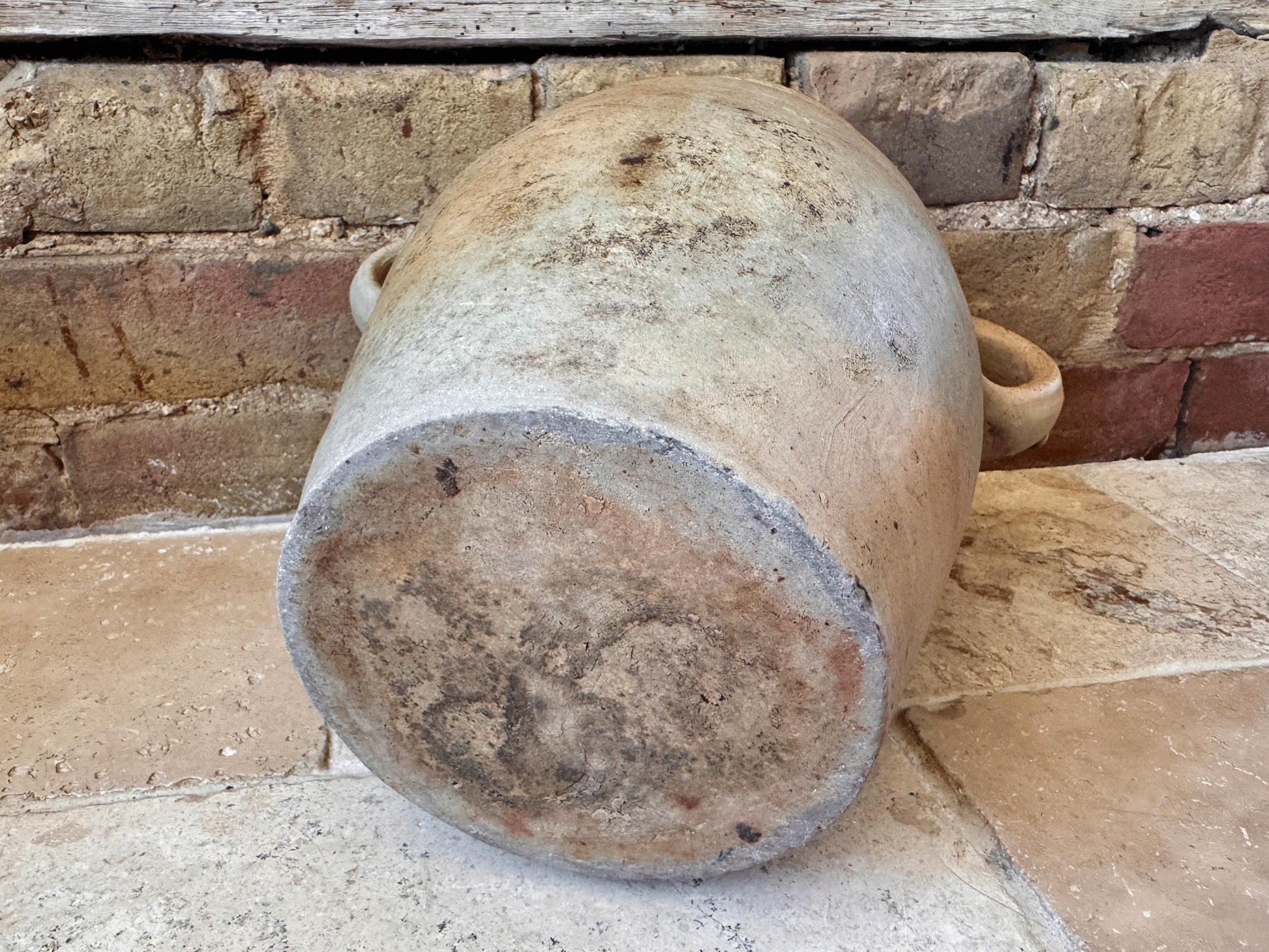 antique french large stoneware terracotta confit pot planter decorative vase