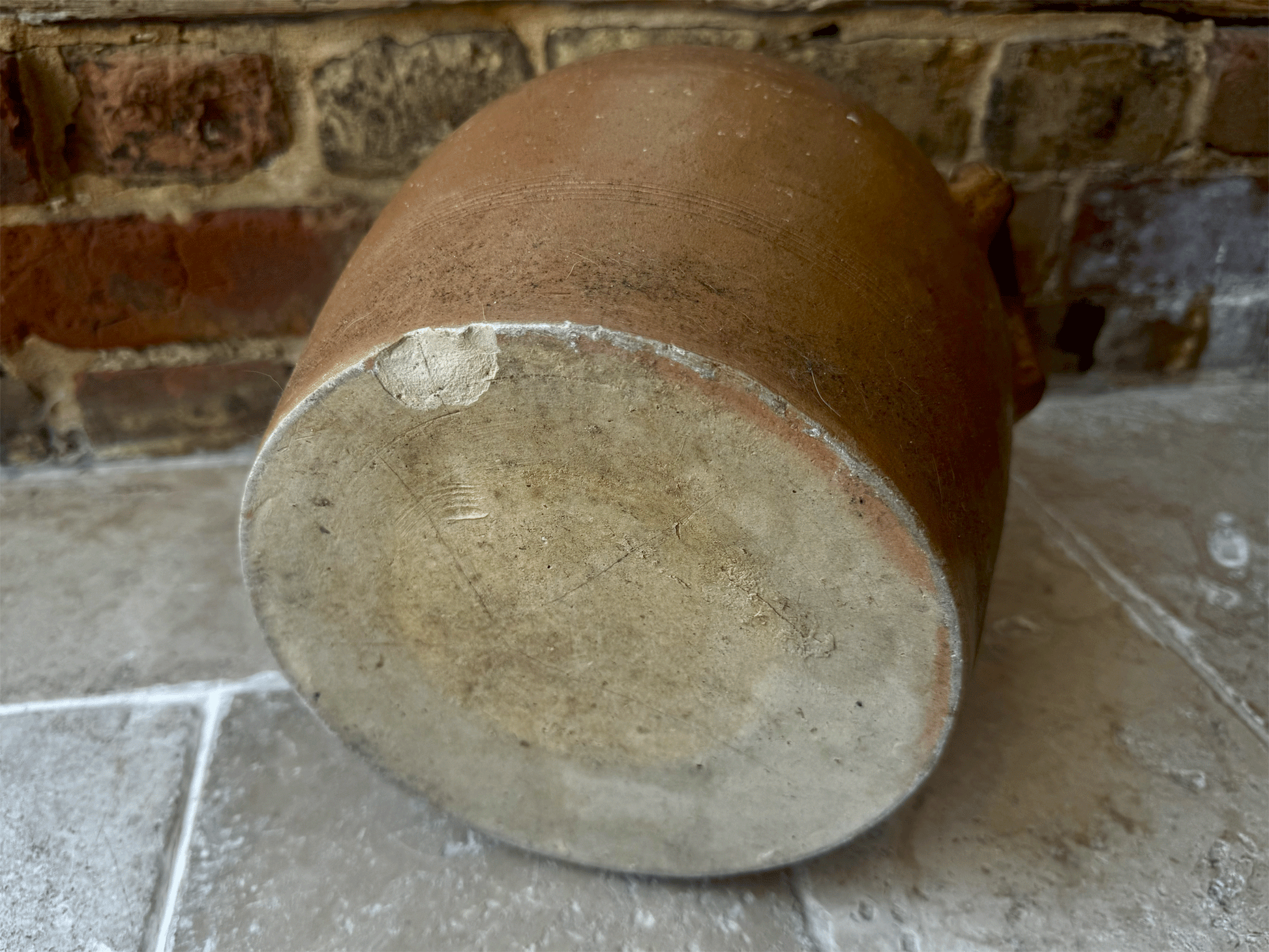 antique french 19th century stoneware large confit preserving jar pot
