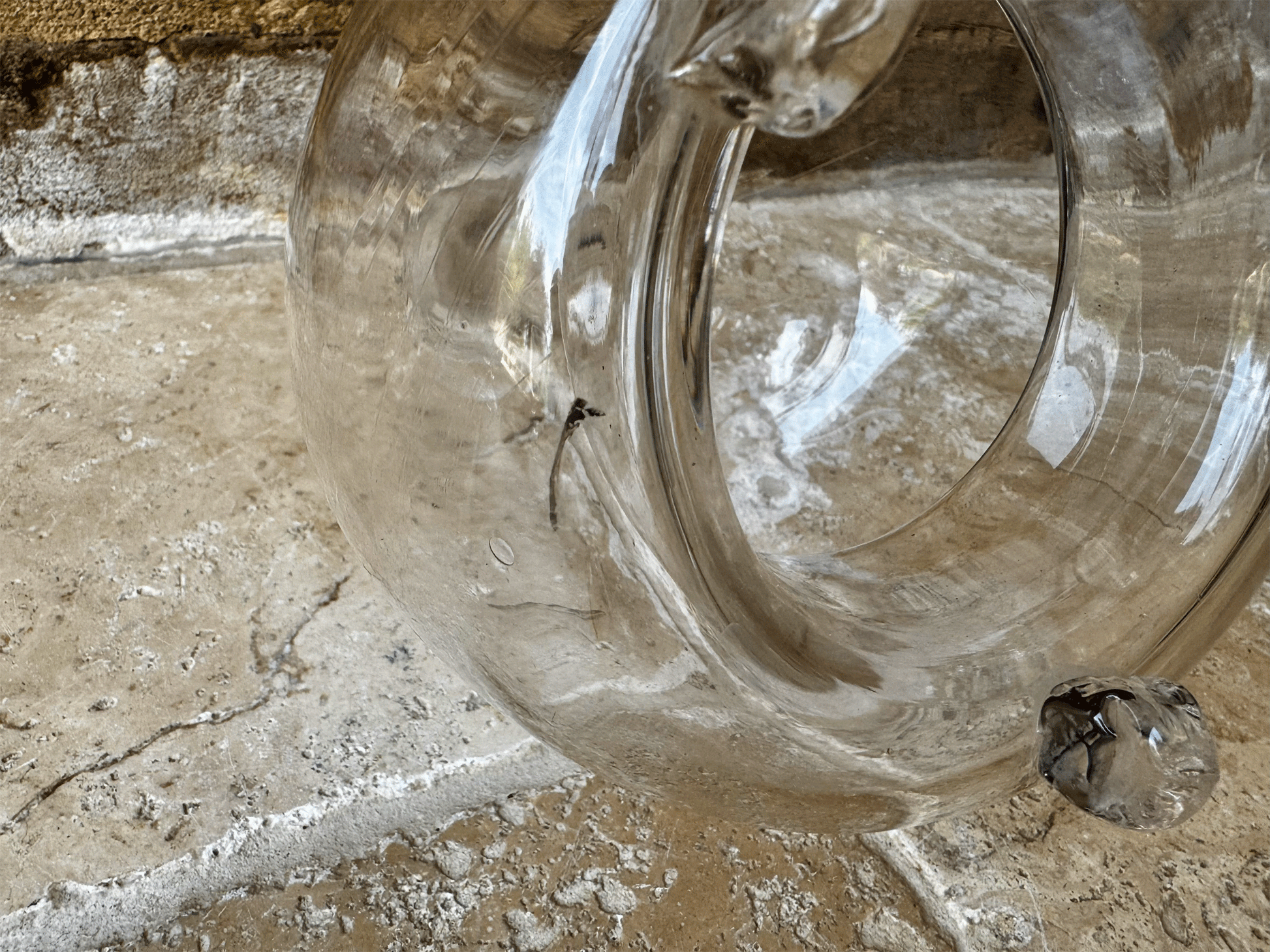 antique french 19th century rare tall hand blown glass fly catcher
