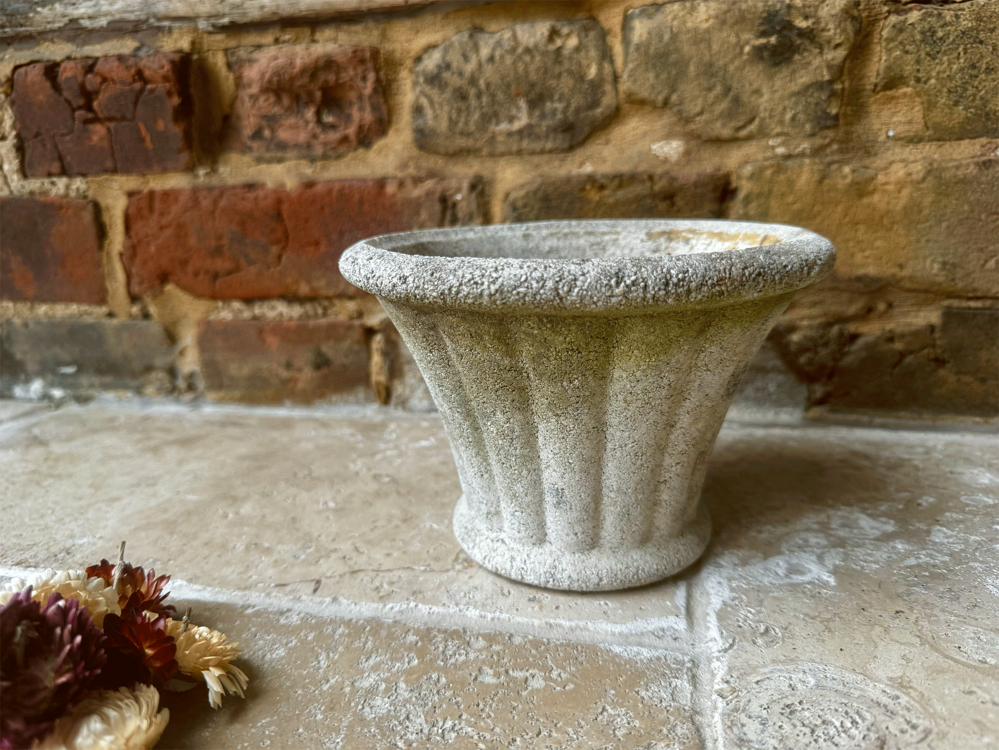 antique french rustic stoneware gardenalia planter