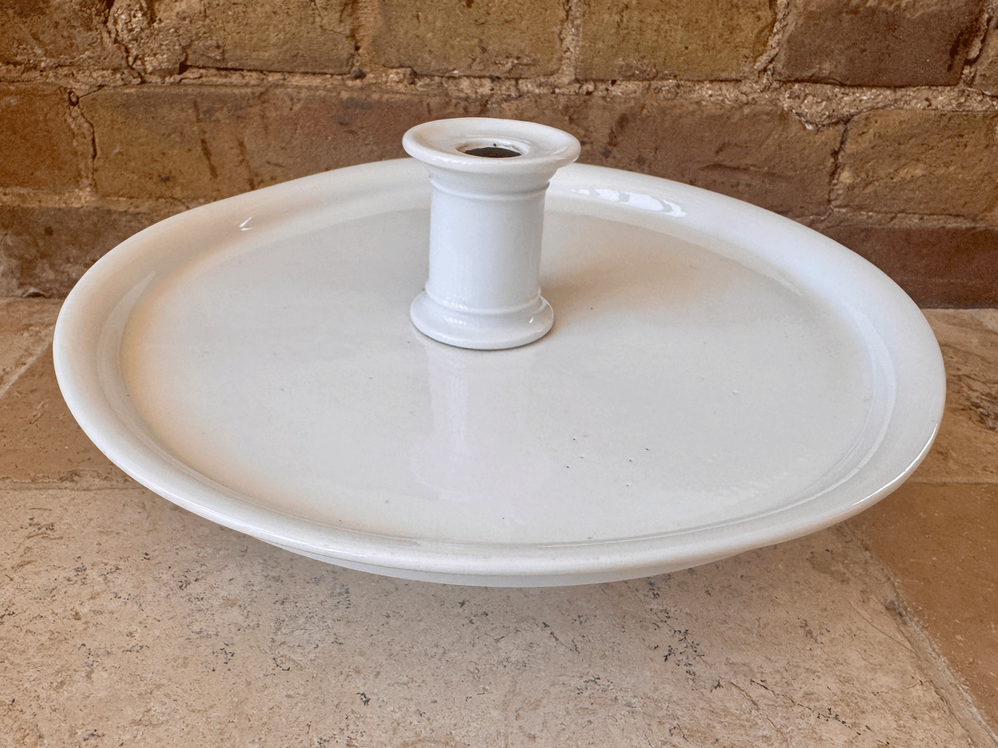 antique french large white ironstone cake stand raised middle section