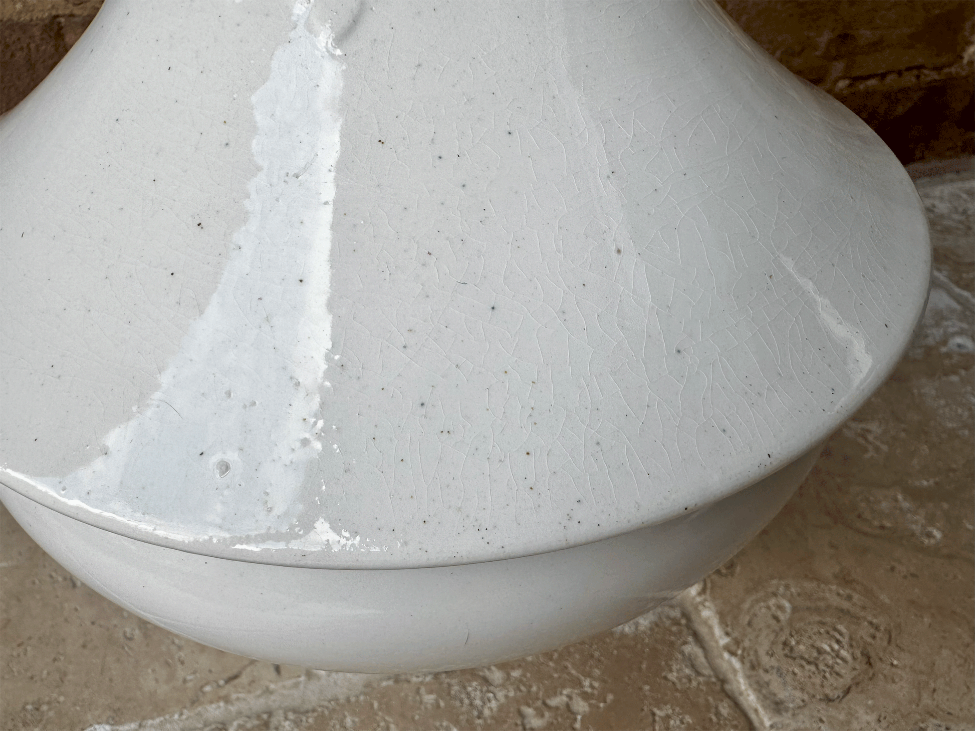 antique lidded white ironstone soupiere bowl tureen sarreguemines