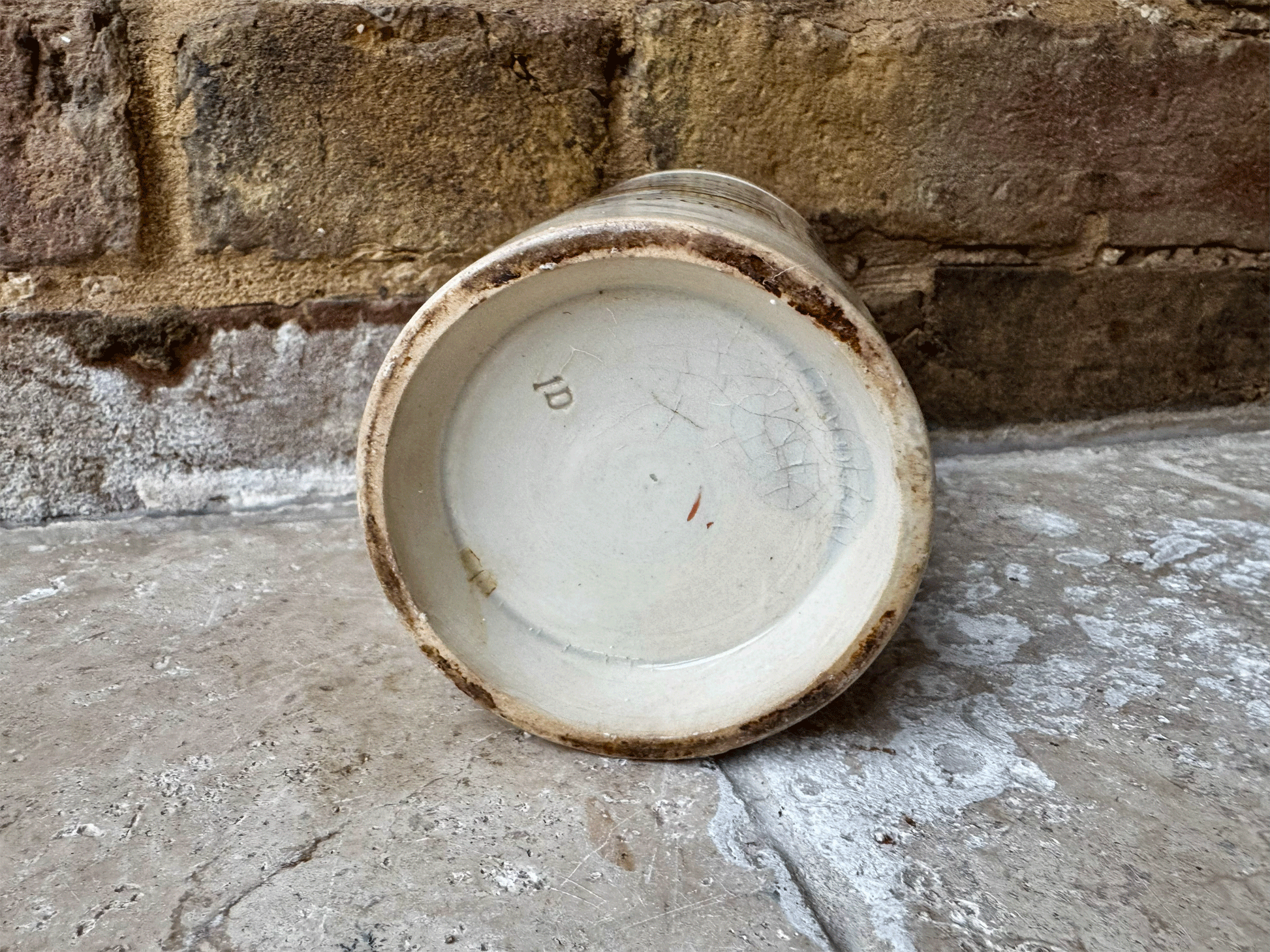 rare ironstone antique felix potin medaille d'or fabrique confitures advertising pot