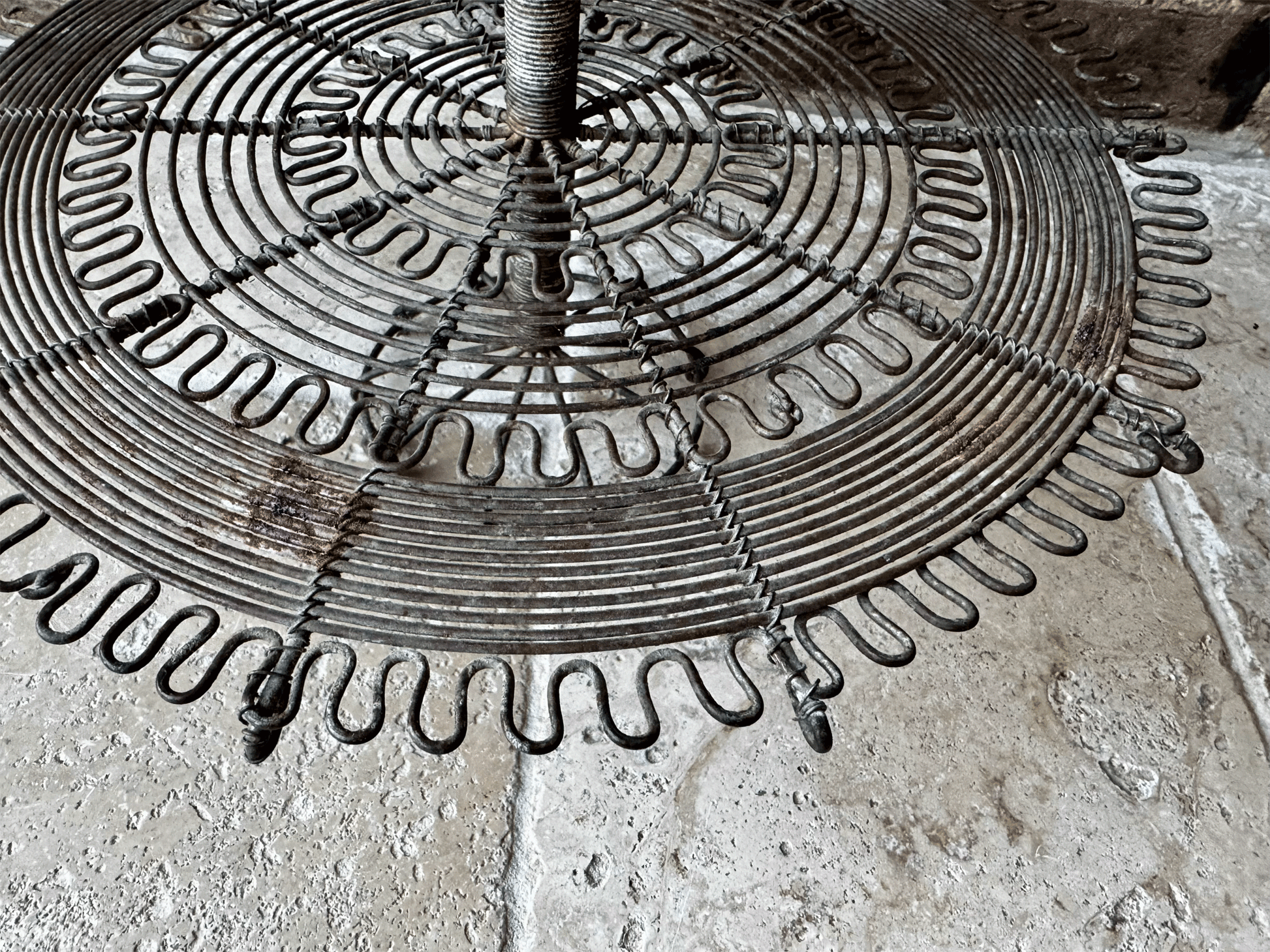 antique french two tiered wirework cake patisserie stand