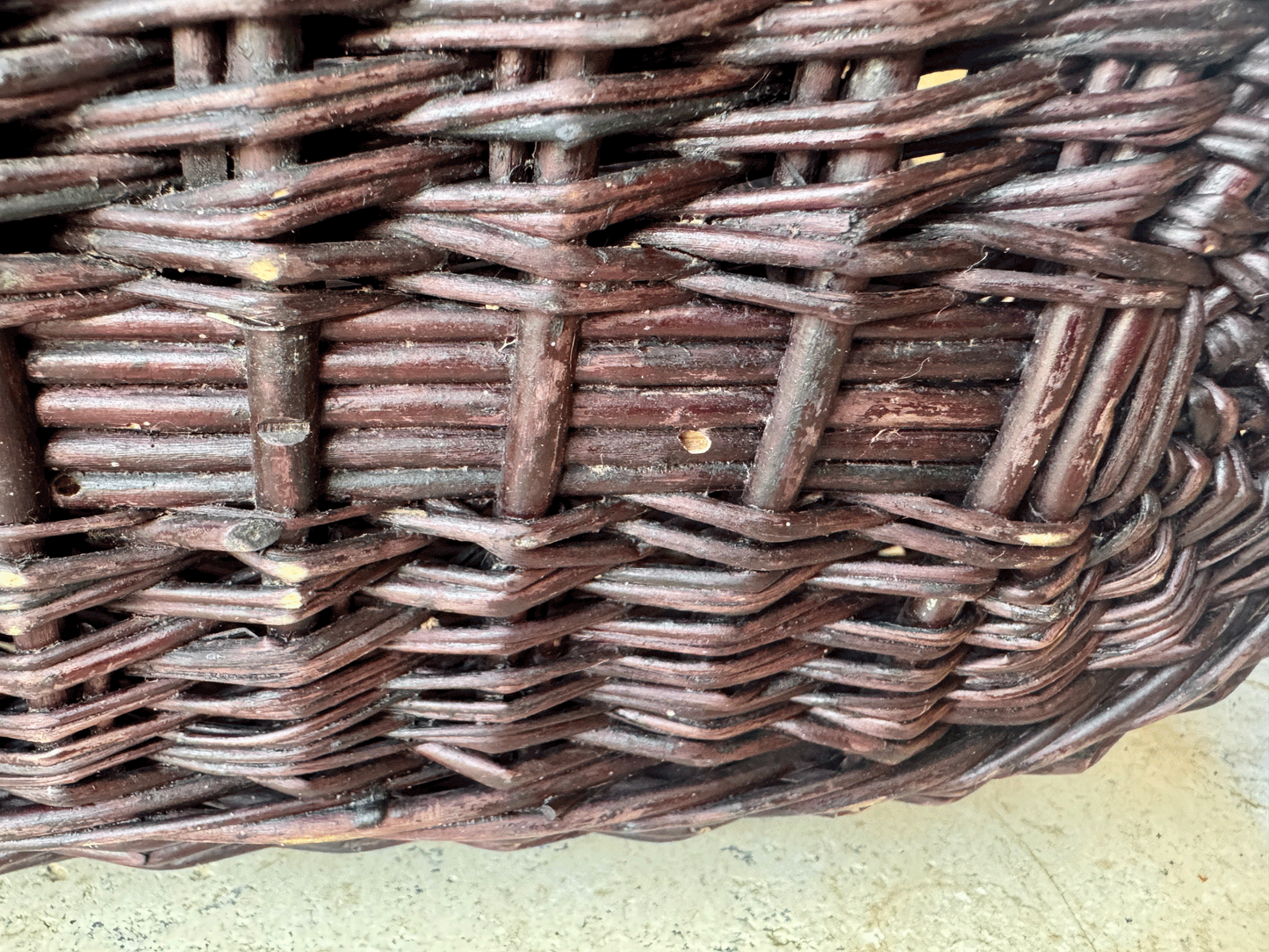 rustic antique french 19th century bressan shopping market fishing creel wicker basket