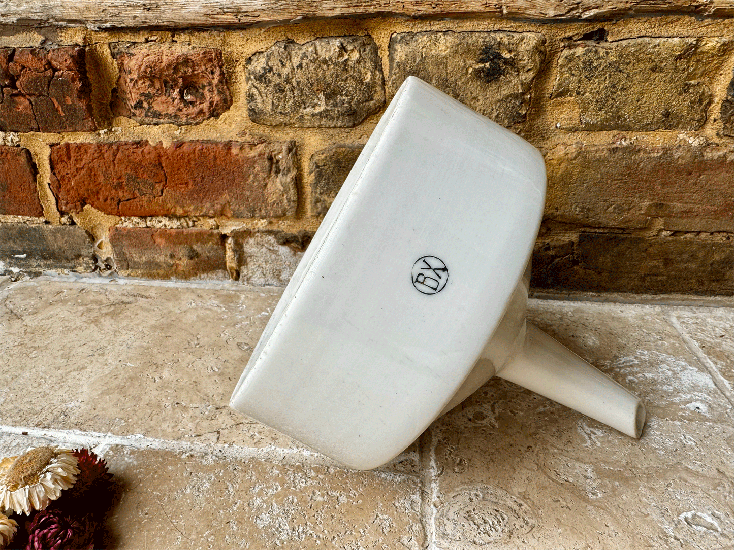 extra large antique french white ironstone pharmacy laboratory funnel