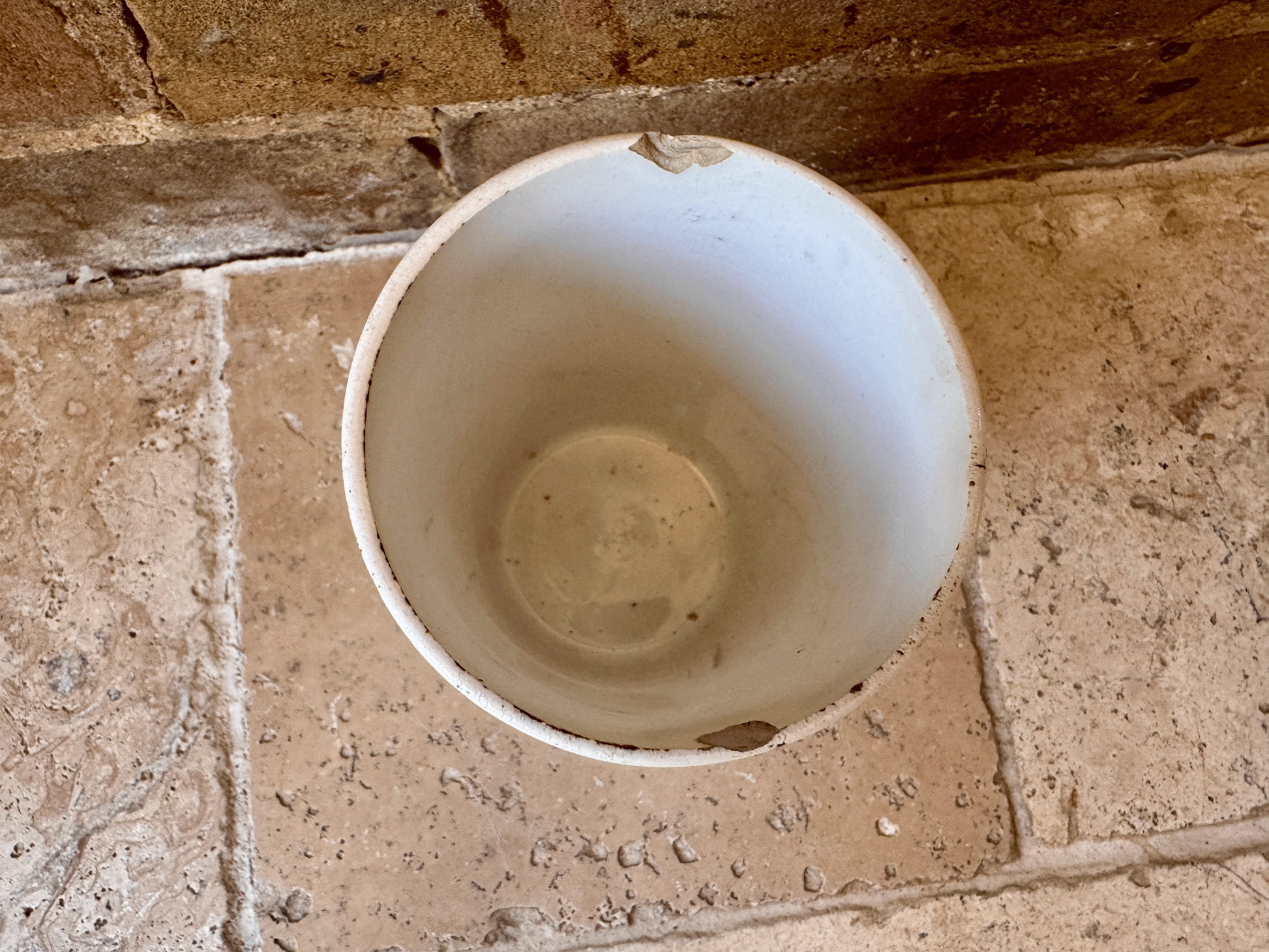 rare antique french no 10 archers cup mug military hand sponged stencilled