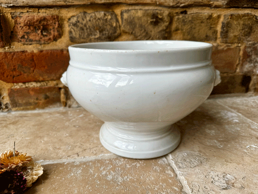 antique french large white ironstone soupiere bowl tableware