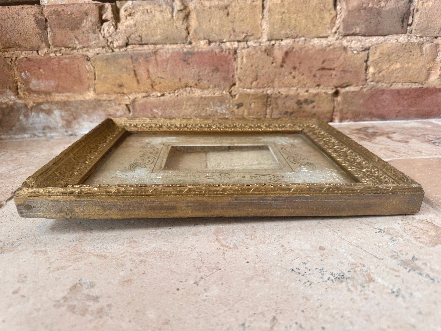 antique french gilded gilt large wooden picture photo frame decorative rustic interior