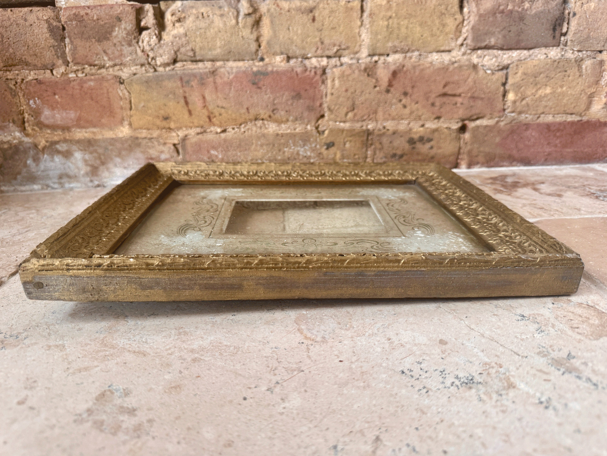 antique french gilded gilt large wooden picture photo frame decorative rustic interior