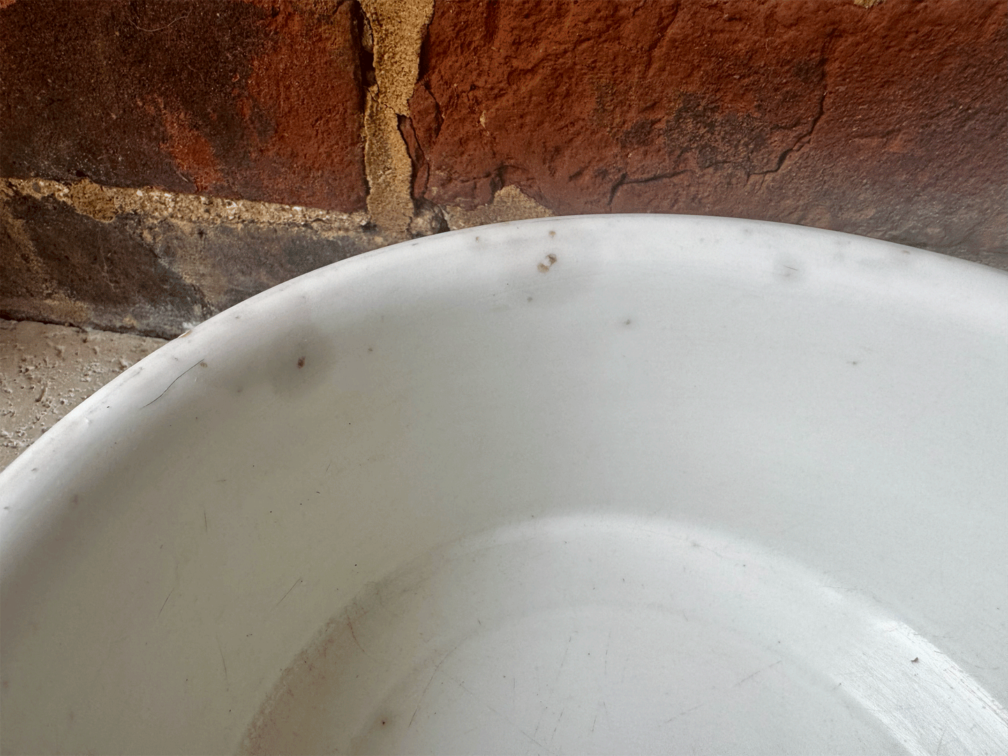 large white ironstone vintage french pillivuyt heavy duty mixing bowl