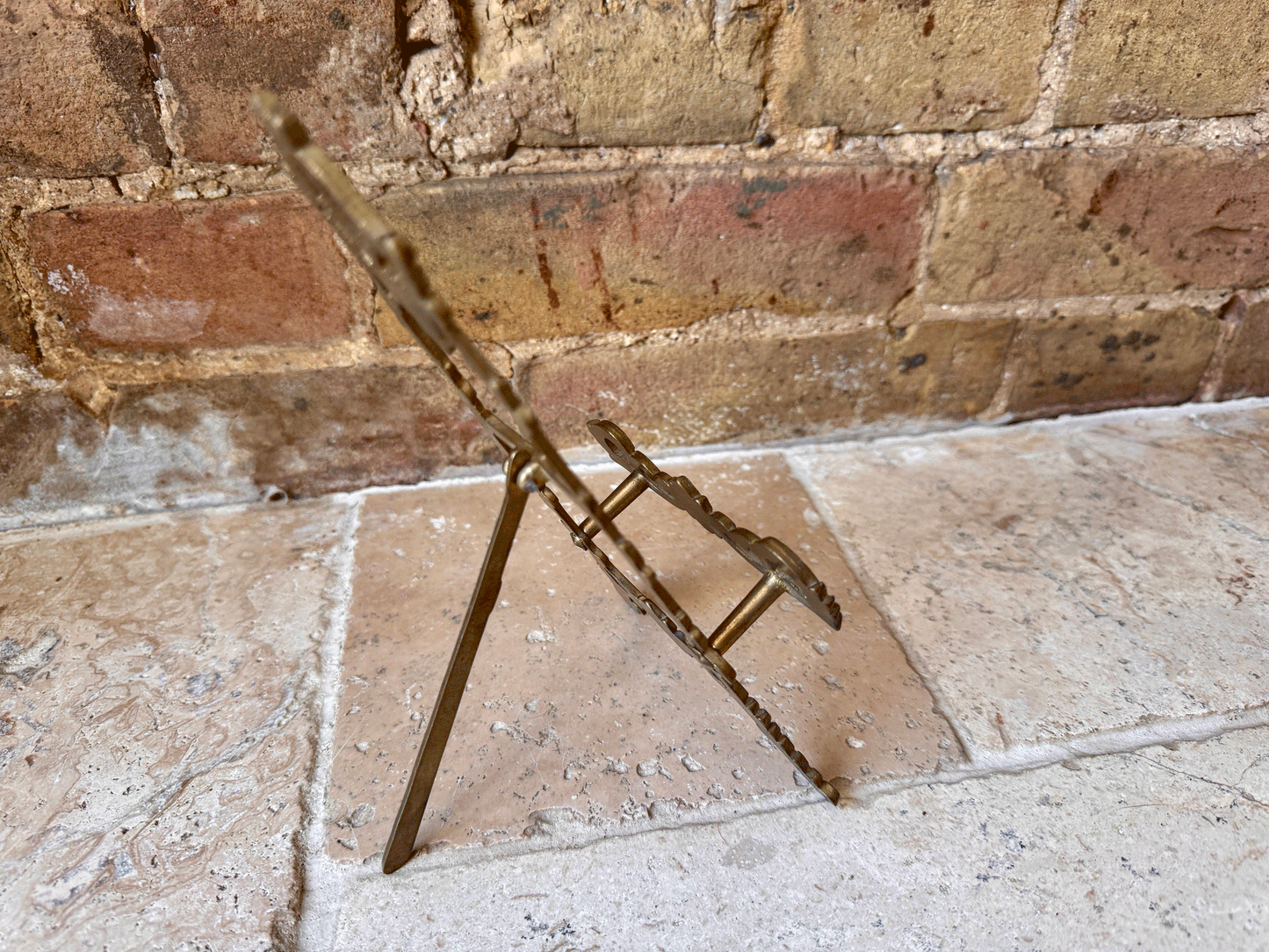 vintage french solid brass decorative small rococo style easel small photo picture display