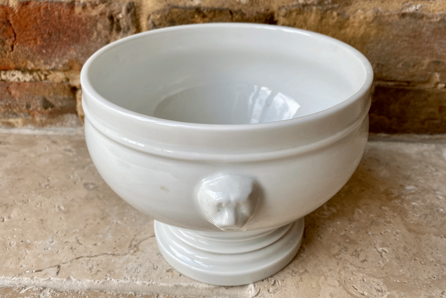 vintage french white ironstone large soupiere soup tureen bowl planter