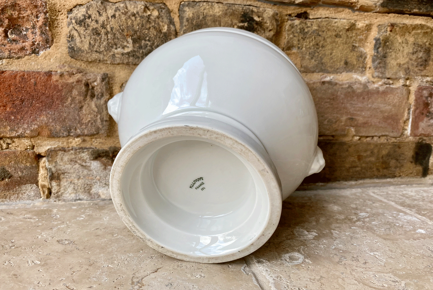 vintage french white ironstone large soupiere soup tureen bowl planter