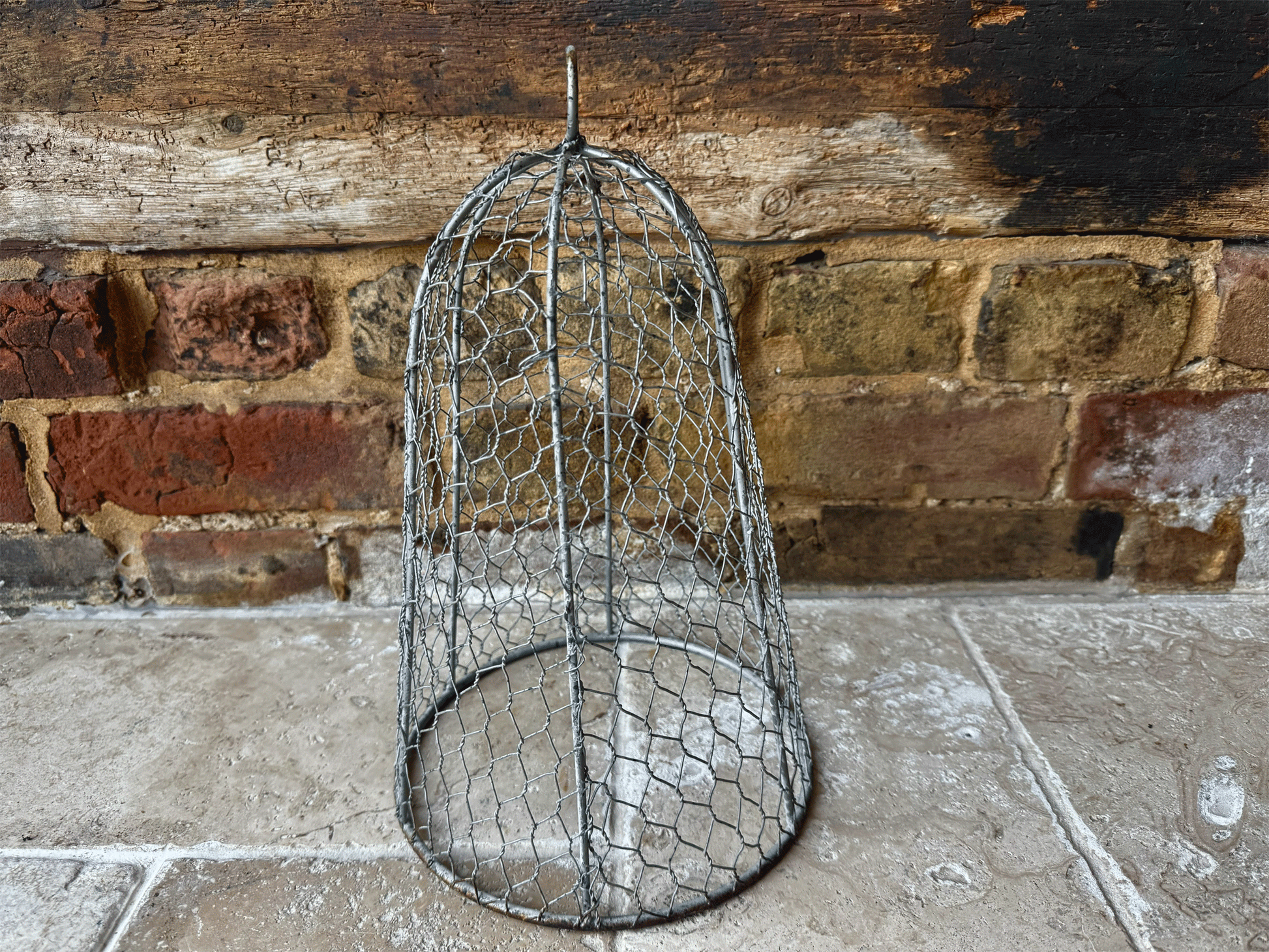 vintage french decorative wirework display stand cloche cover