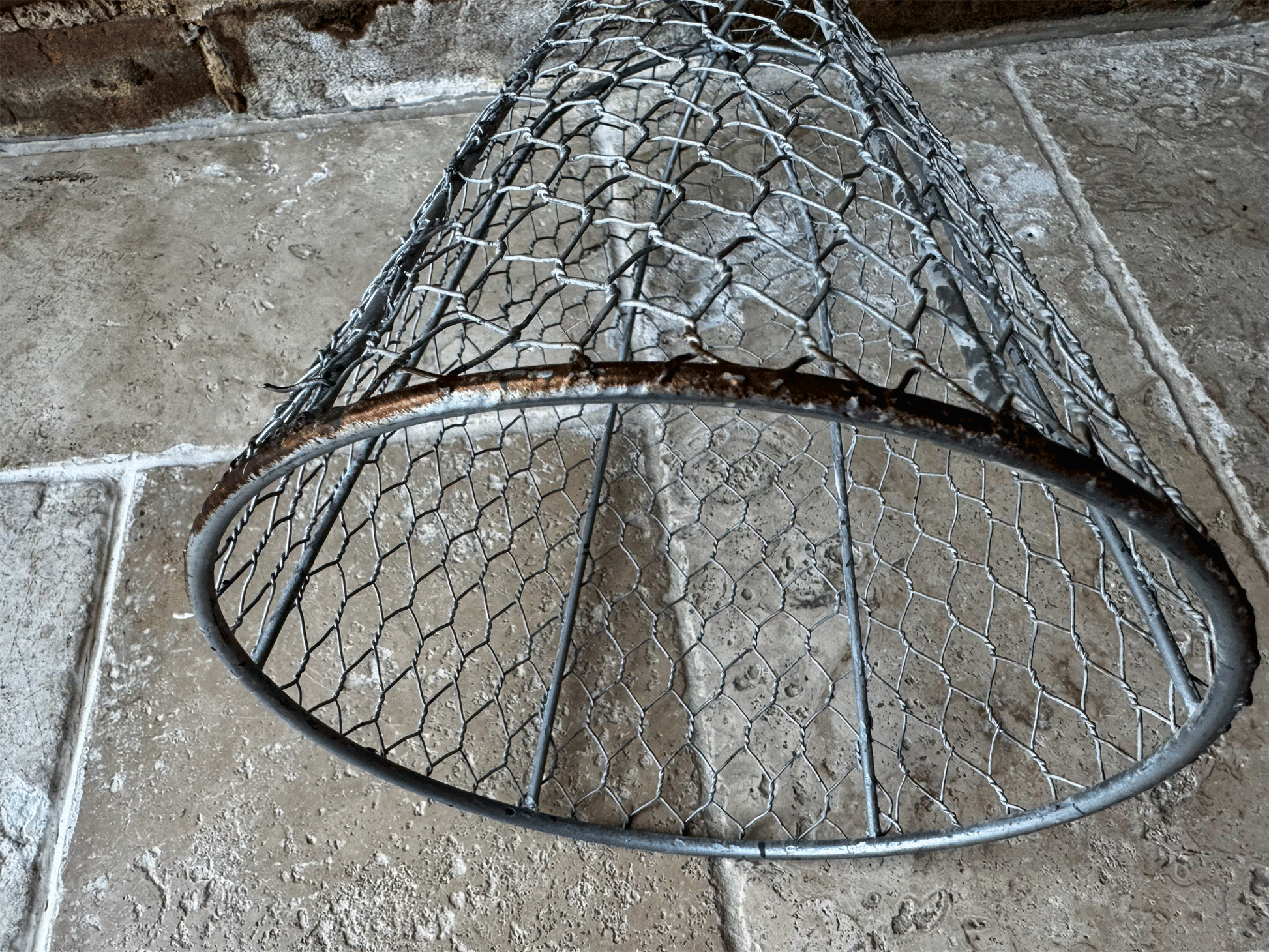 vintage french decorative wirework display stand cloche cover