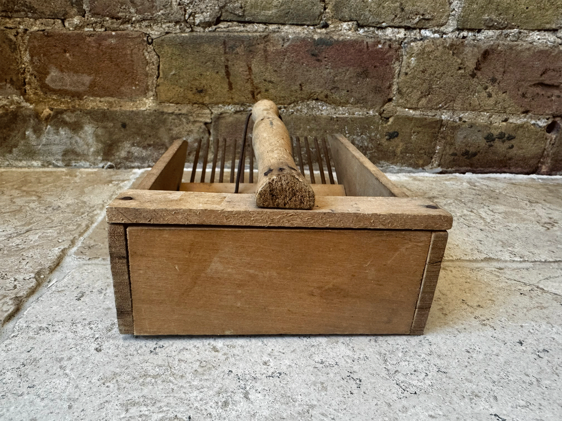 rare antique vintage french wooden treen berry picker comb