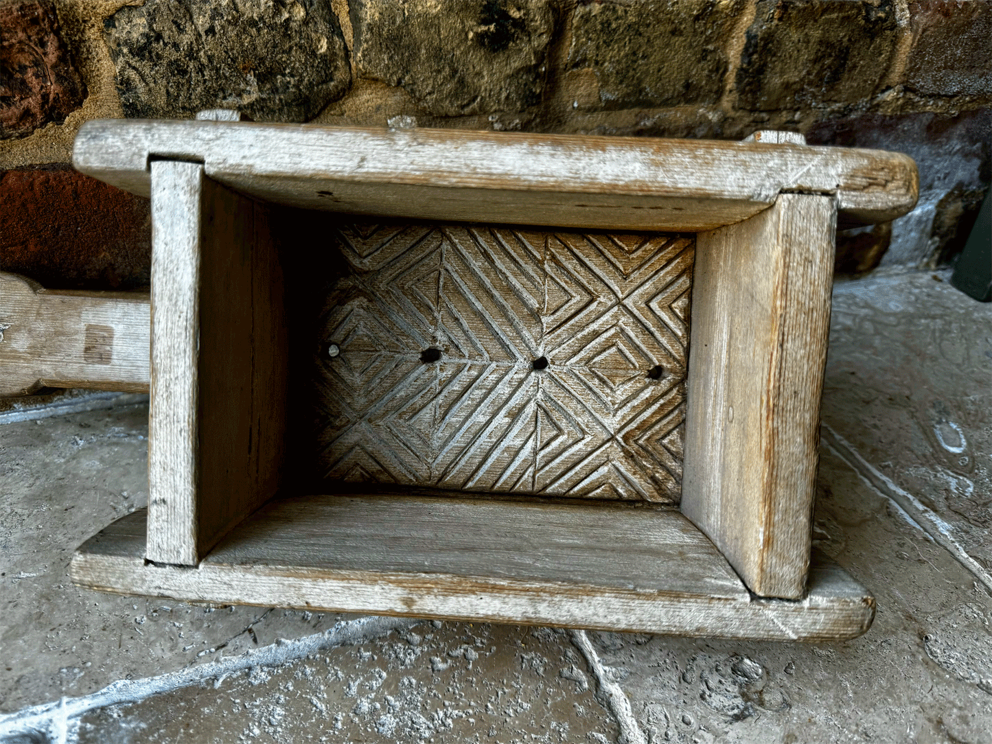 Large Antique 19th Century Carved Swedish Cheese Mould