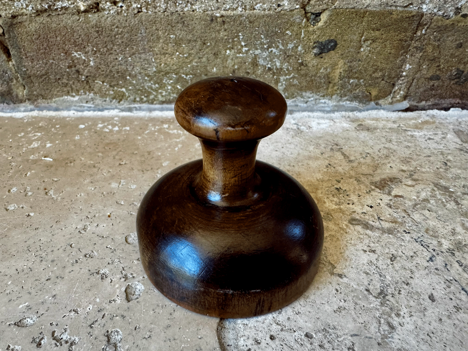 rare antique victorian carved irish floral clover butter stamp treen wooden kitchenalia