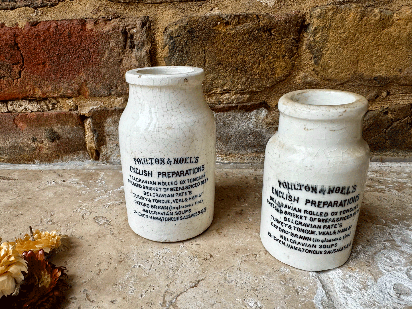 rare antique english ironstone advertising pot poulton nowl english bavarian preparations