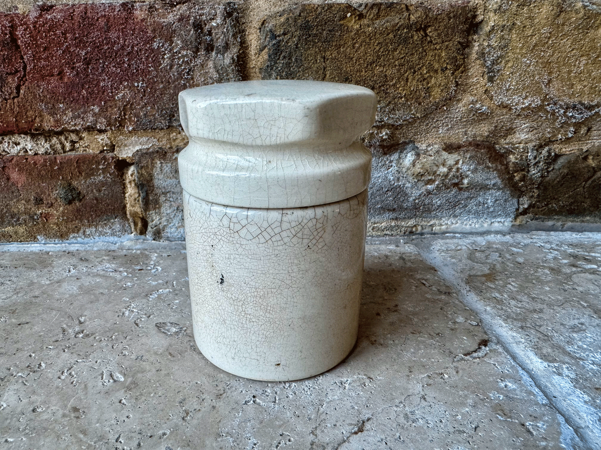 antique victorian english stoneware advertising pot blanchflower bloater paste great yarmouth