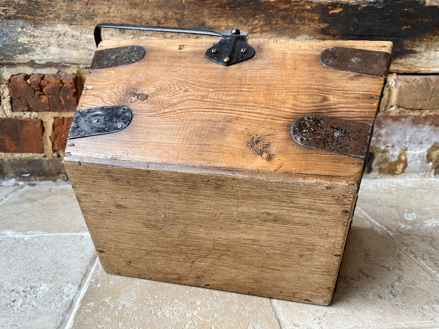 antique victorian treen wooden housemaid housekeeper tidy box crate cleaning