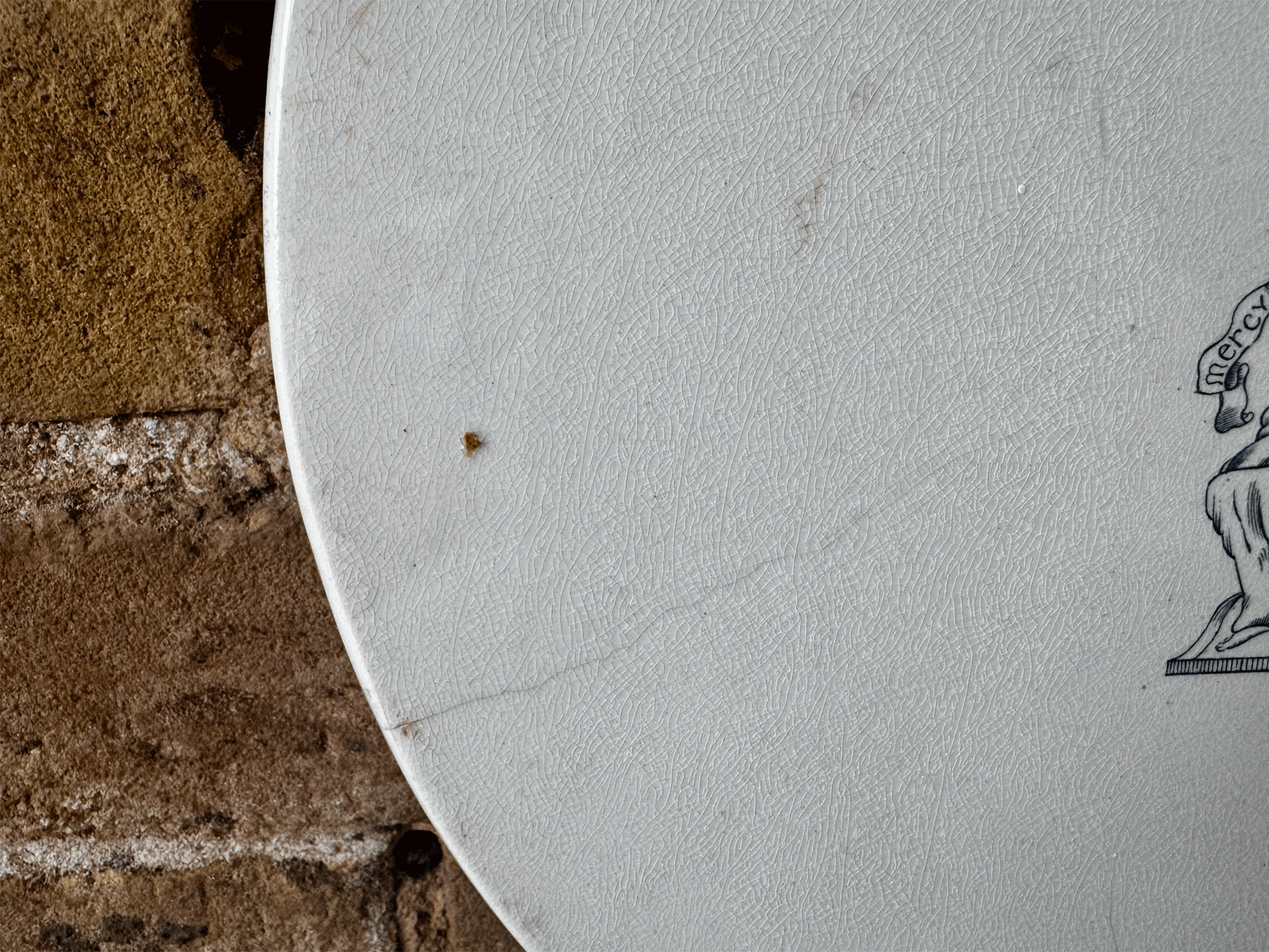 rare extra large antique victorian white ironstone scale plate advertising scottish cooperative wholesale society