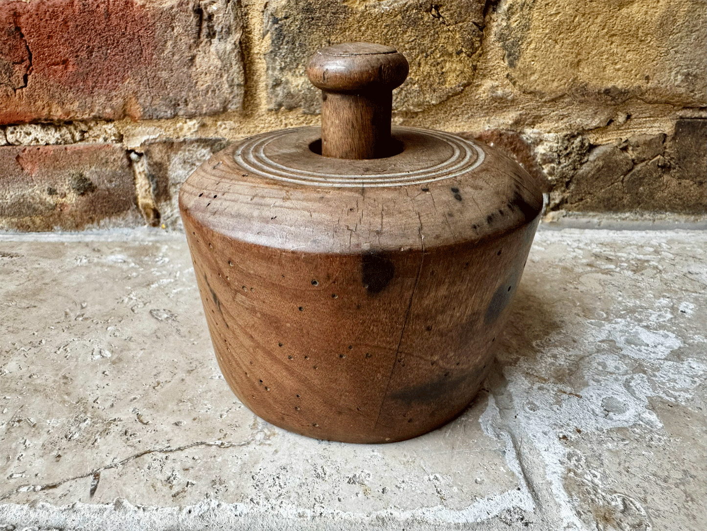 antique victorian extra large carved wooden butter stamp mould swimming swan