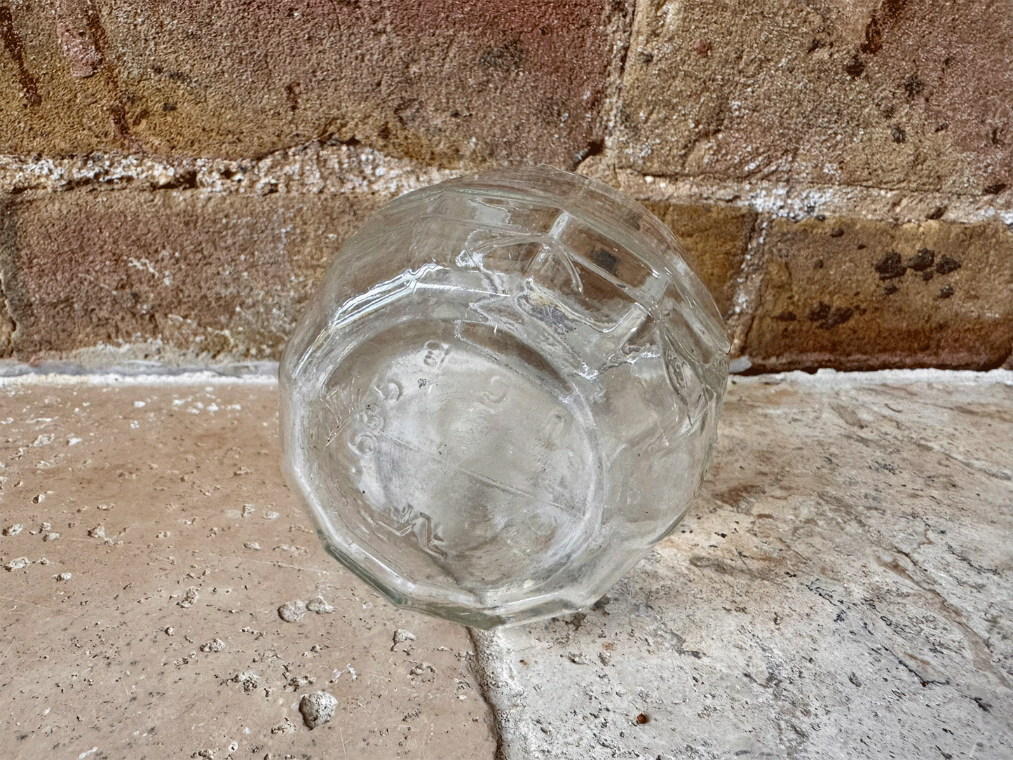 antique victorian glass jar advertising l rose co fruit cordials ribbed embossed floral decoration vintage bud vase
