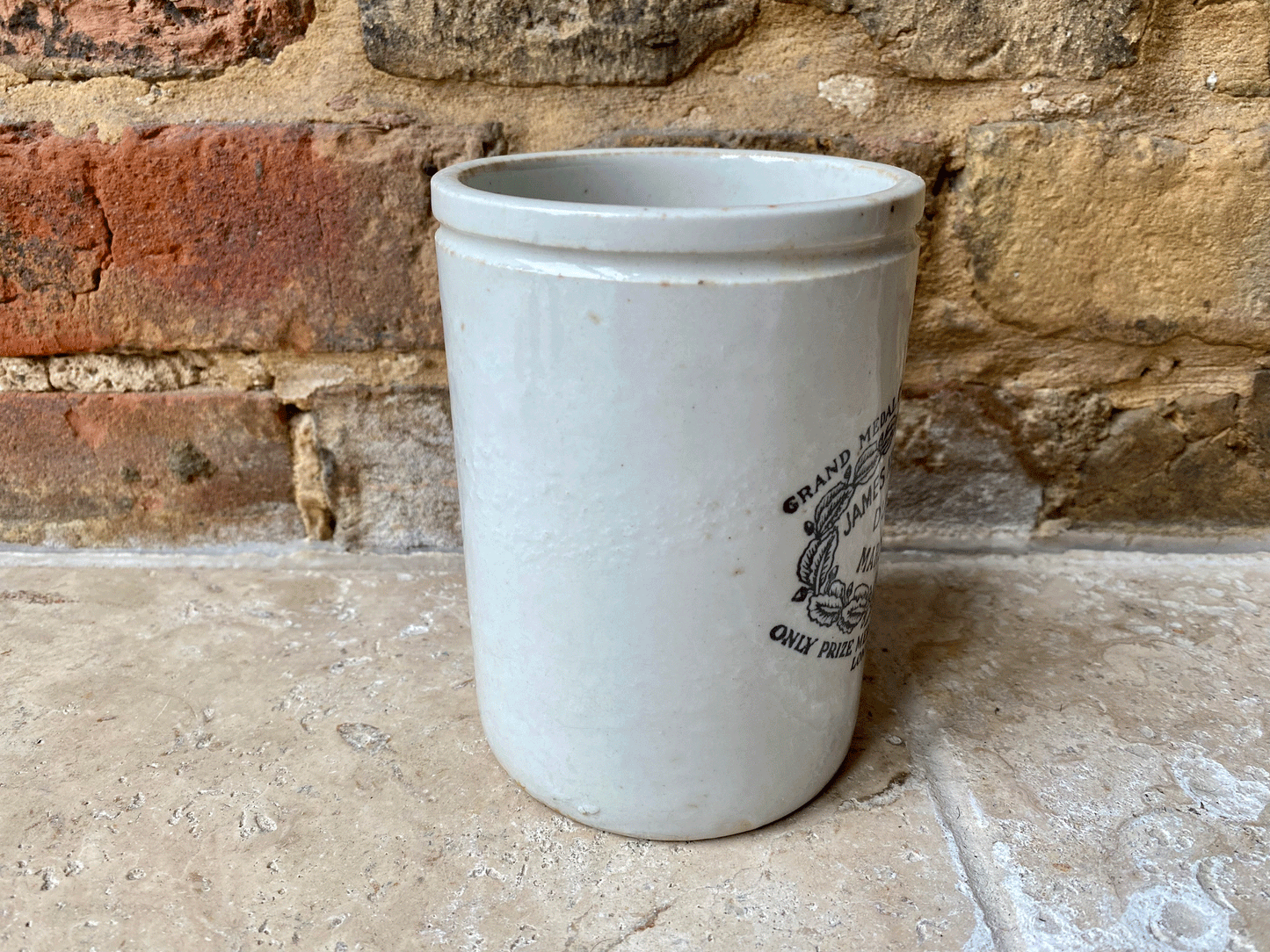 large tall slim two pound antique victorian scottish james keiller dundee marmalade pot