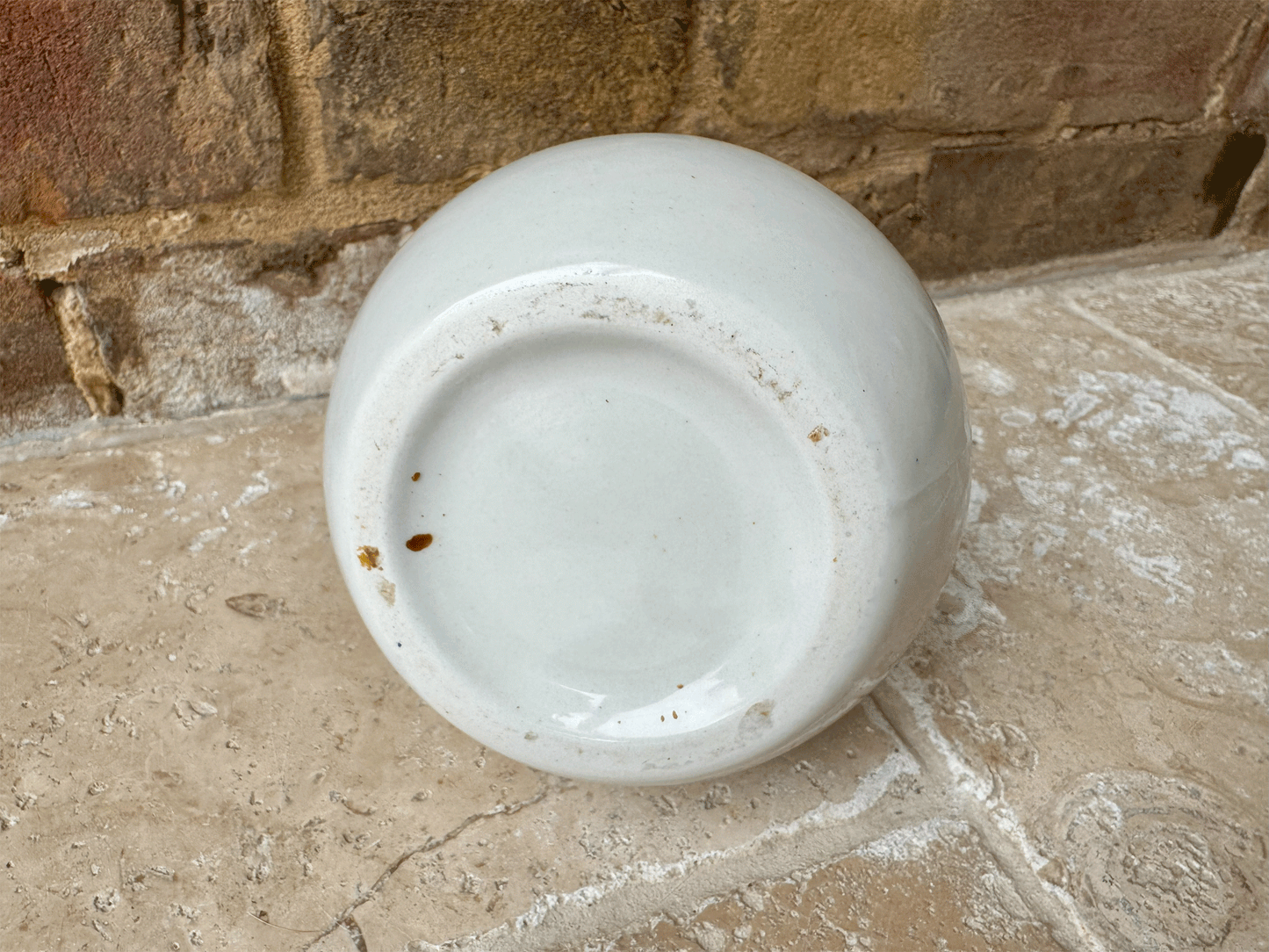 large antique victorian dr nelson improved inhaler white ironstone black typography