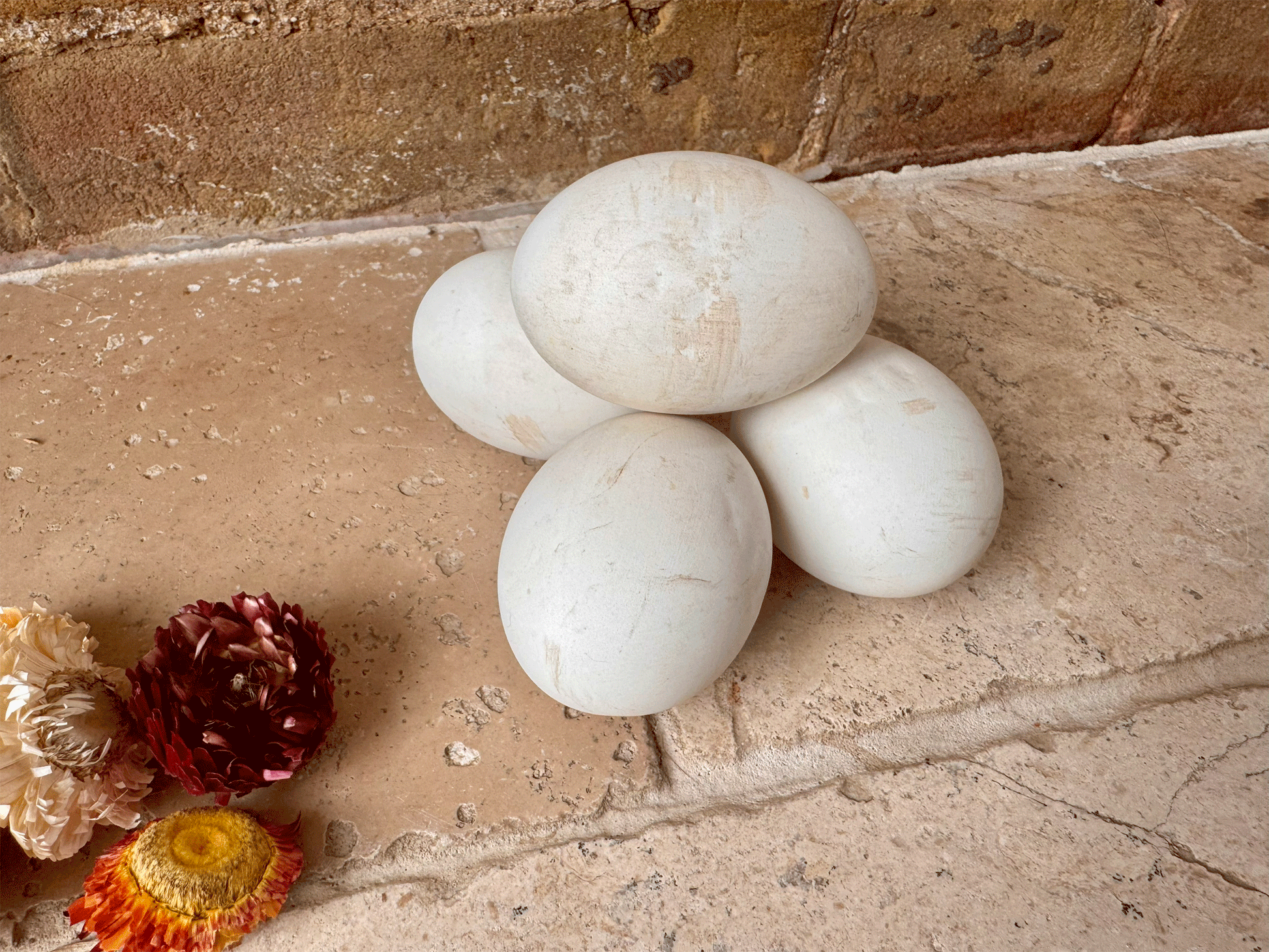 vintage antique english dummy broody laying egg stoneware hollow eltex