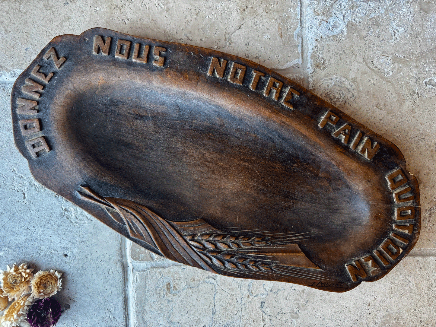 Vintage French Bread Platter