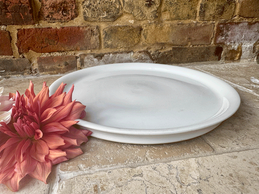 antique white ironstone extra large plain white ironstone cake stand patisserie platter