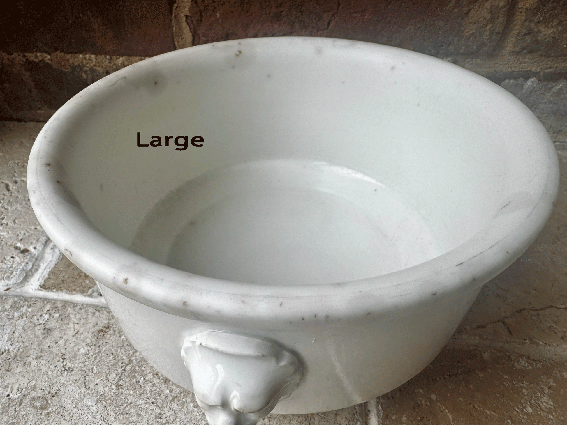 large white ironstone vintage french pillivuyt heavy duty mixing bowl