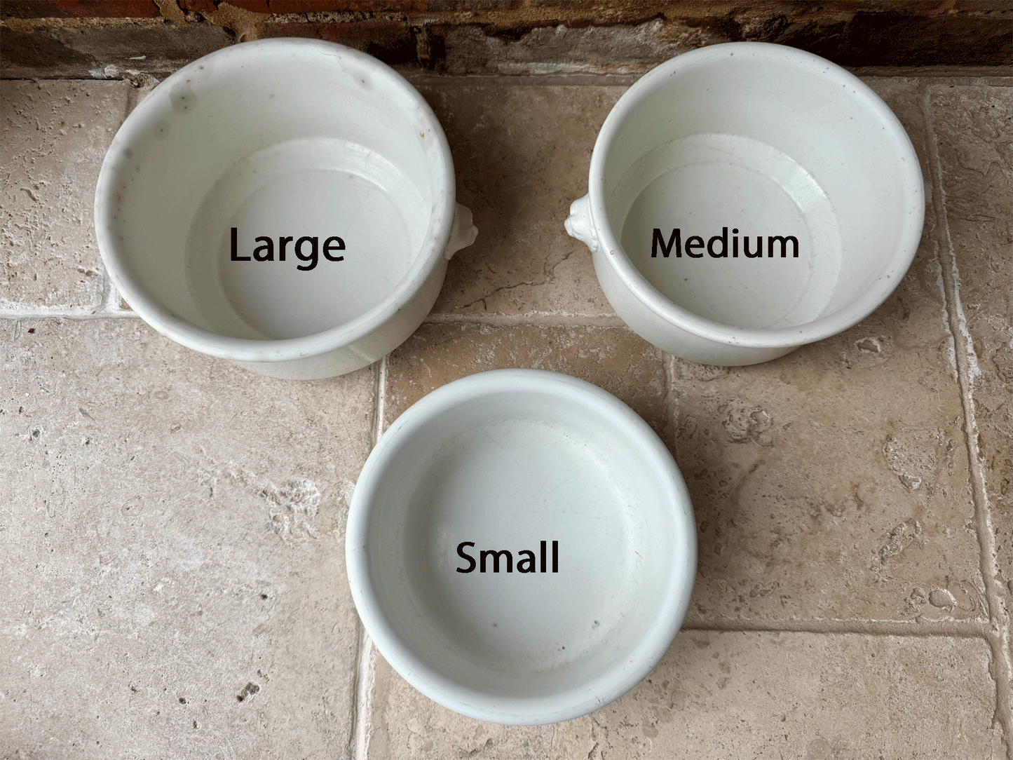 large white ironstone vintage french pillivuyt heavy duty mixing bowl