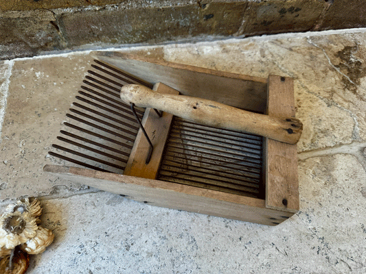 rare antique vintage french wooden treen berry picker comb