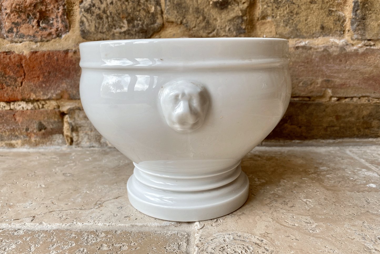 vintage french white ironstone large soupiere soup tureen bowl planter